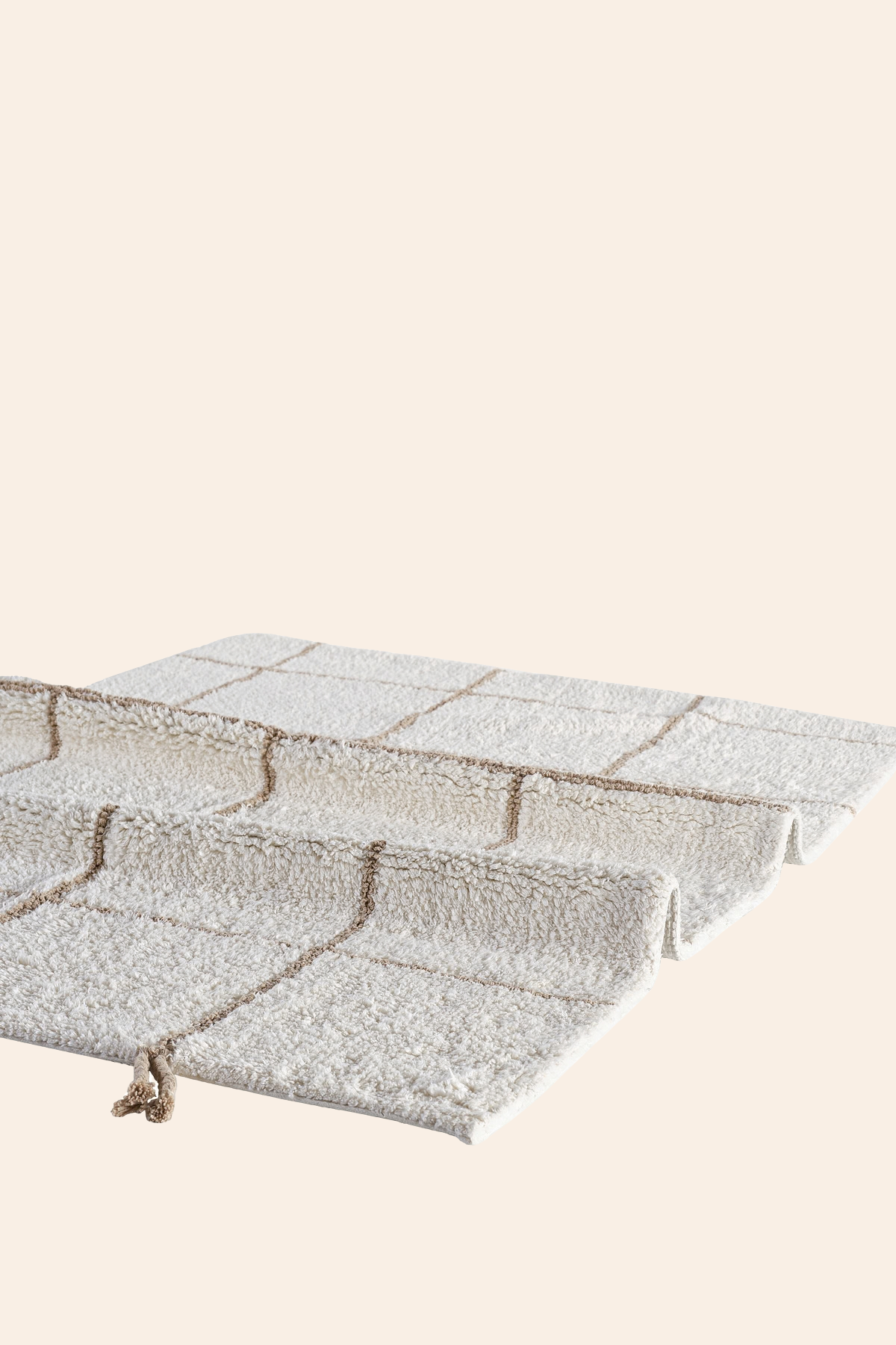 Elani Tekli %100 Pamuk Banyo Paspası 100X150 Cm Bej