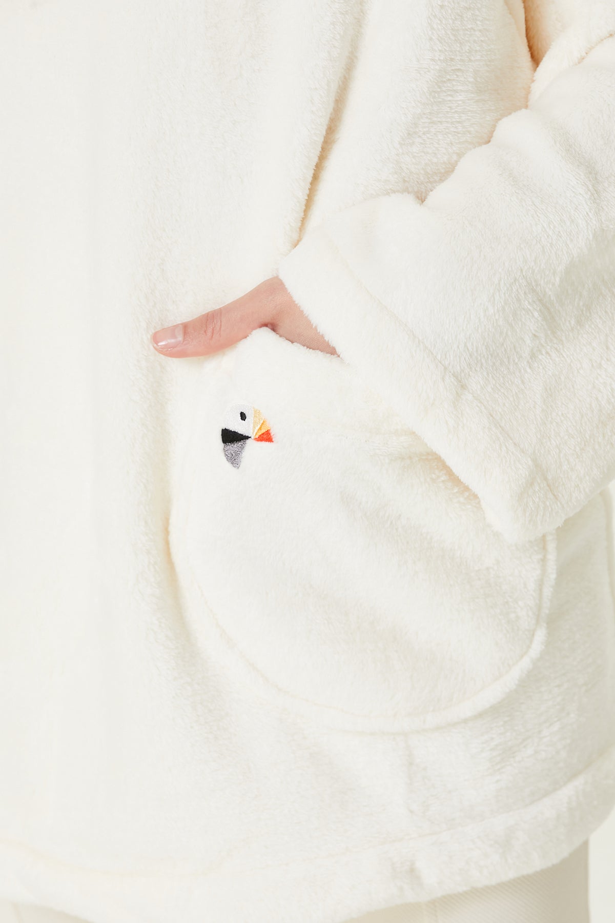 Irya-Es Parla Bloom Panço Ekru-Giyilebilir Battaniye-4-Milagron.com