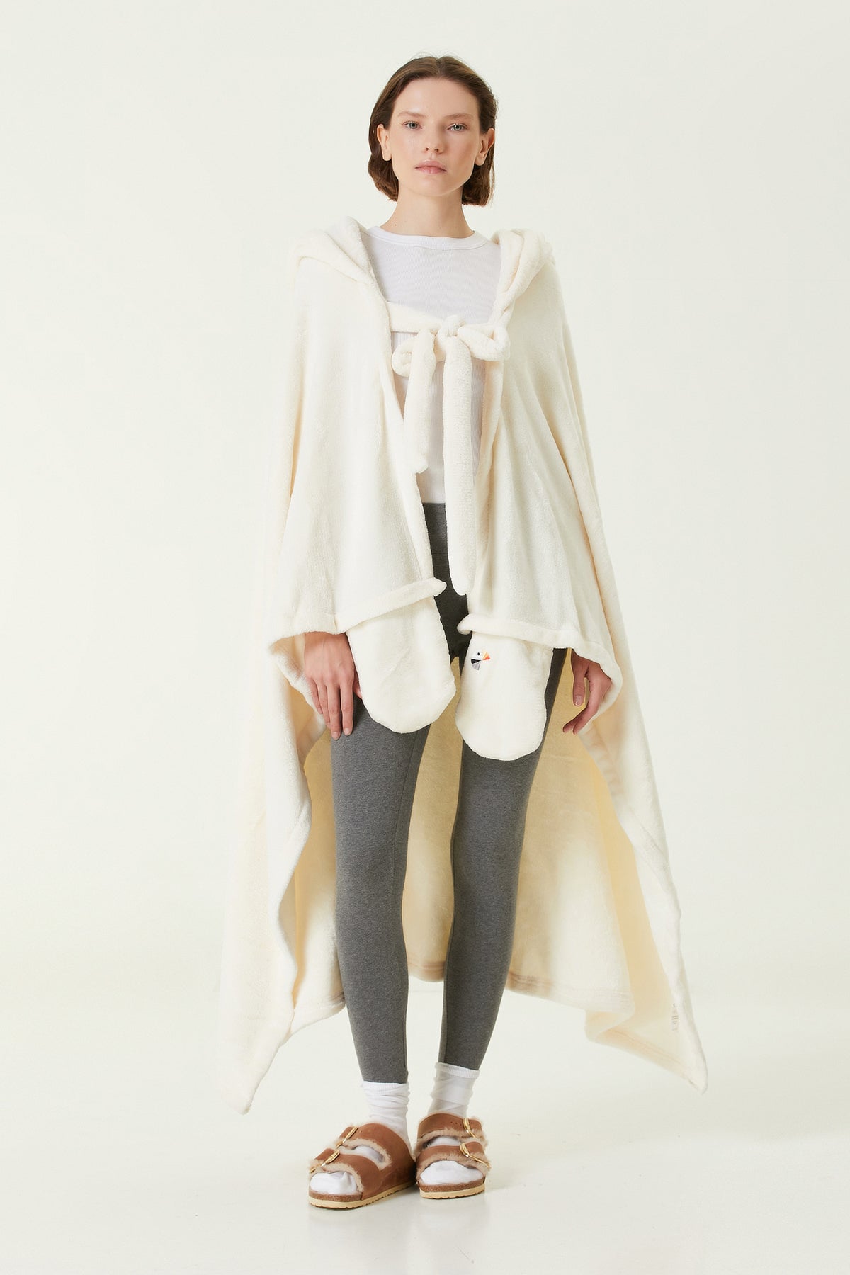 Irya-Es Parla Hope Giyilebilir Battaniye Ekru-Giyilebilir Battaniye-2-Milagron.com