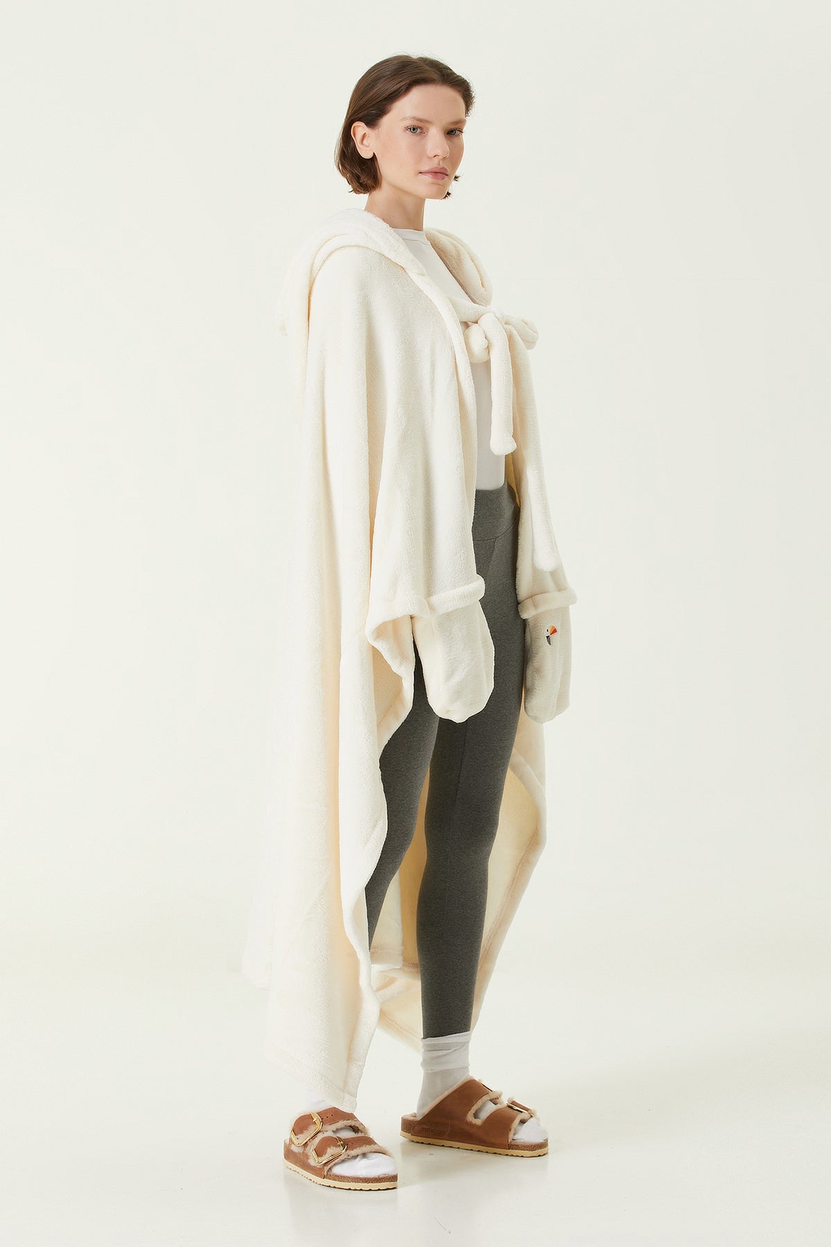 Irya-Es Parla Hope Giyilebilir Battaniye Ekru-Giyilebilir Battaniye-3-Milagron.com