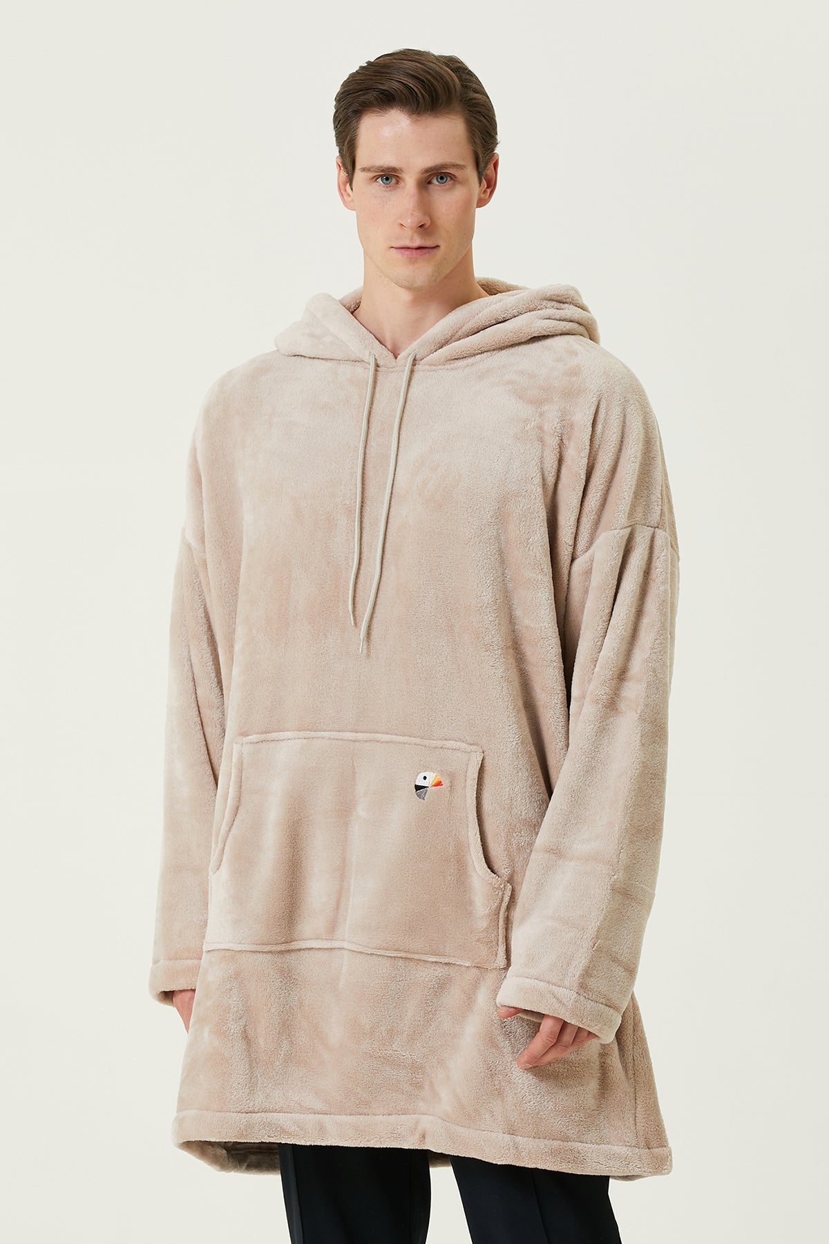 Irya-Es Parla Lexi Panço Bej-Giyilebilir Battaniye-2-Milagron.com