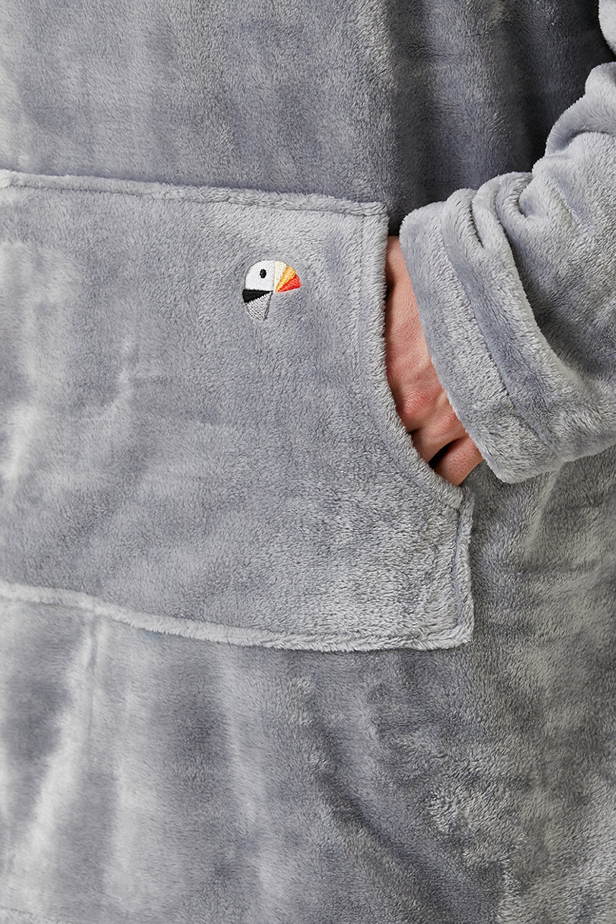 Irya-Es Parla Lexi Panço Gri-Giyilebilir Battaniye-6-Milagron.com