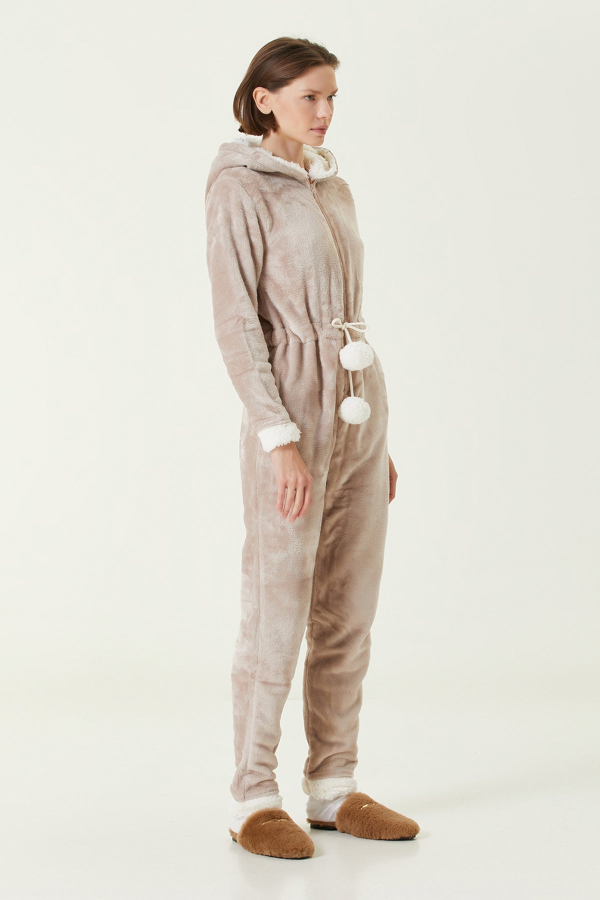 Irya-Es Parla Lole Tulum Bej-Giyilebilir Battaniye-3-Milagron.com