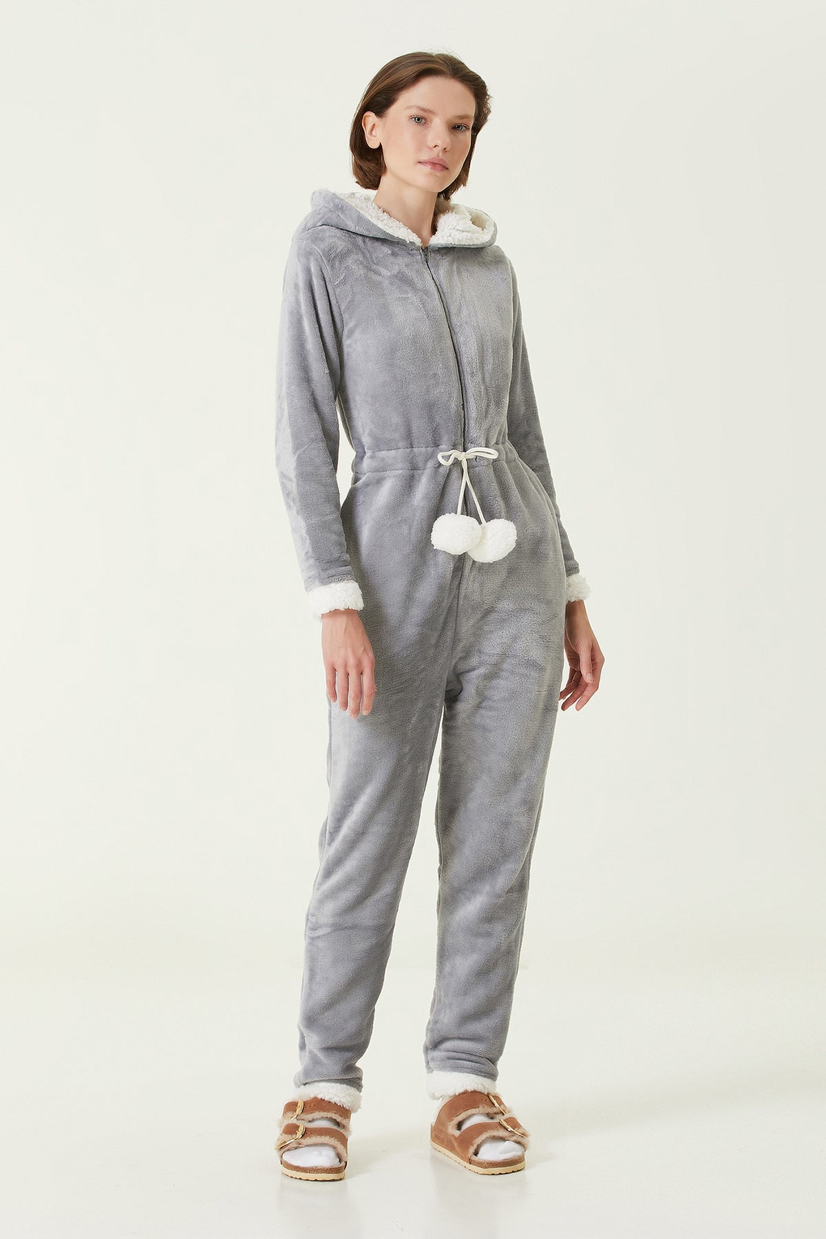 Irya-Es Parla Lole Tulum Gri-Giyilebilir Battaniye-1-Milagron.com