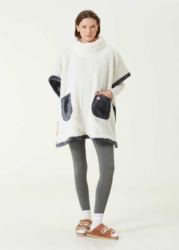 Irya-Es Parla Sierra Panço Antrasit Oversize-Giyilebilir Battaniye-6-Milagron.com