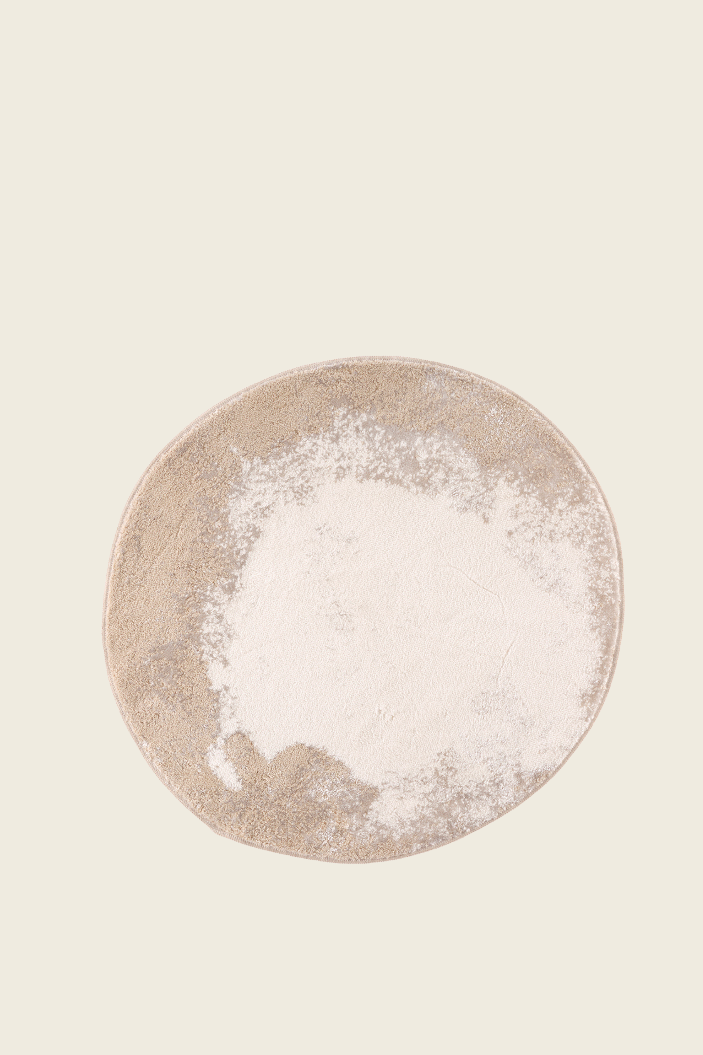 Irya-Hypnos Yuvarlak Banyo Paspası 70x70 Bej-Banyo Paspası-4-Milagron.com