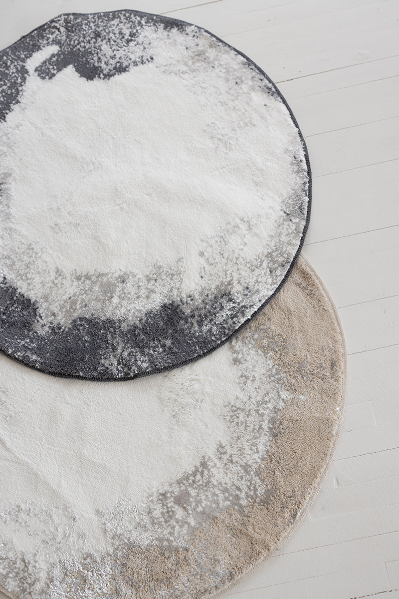 Irya-Hypnos Yuvarlak Banyo Paspası 70x70 Koyu Gri-Banyo Paspası-2-Milagron.com