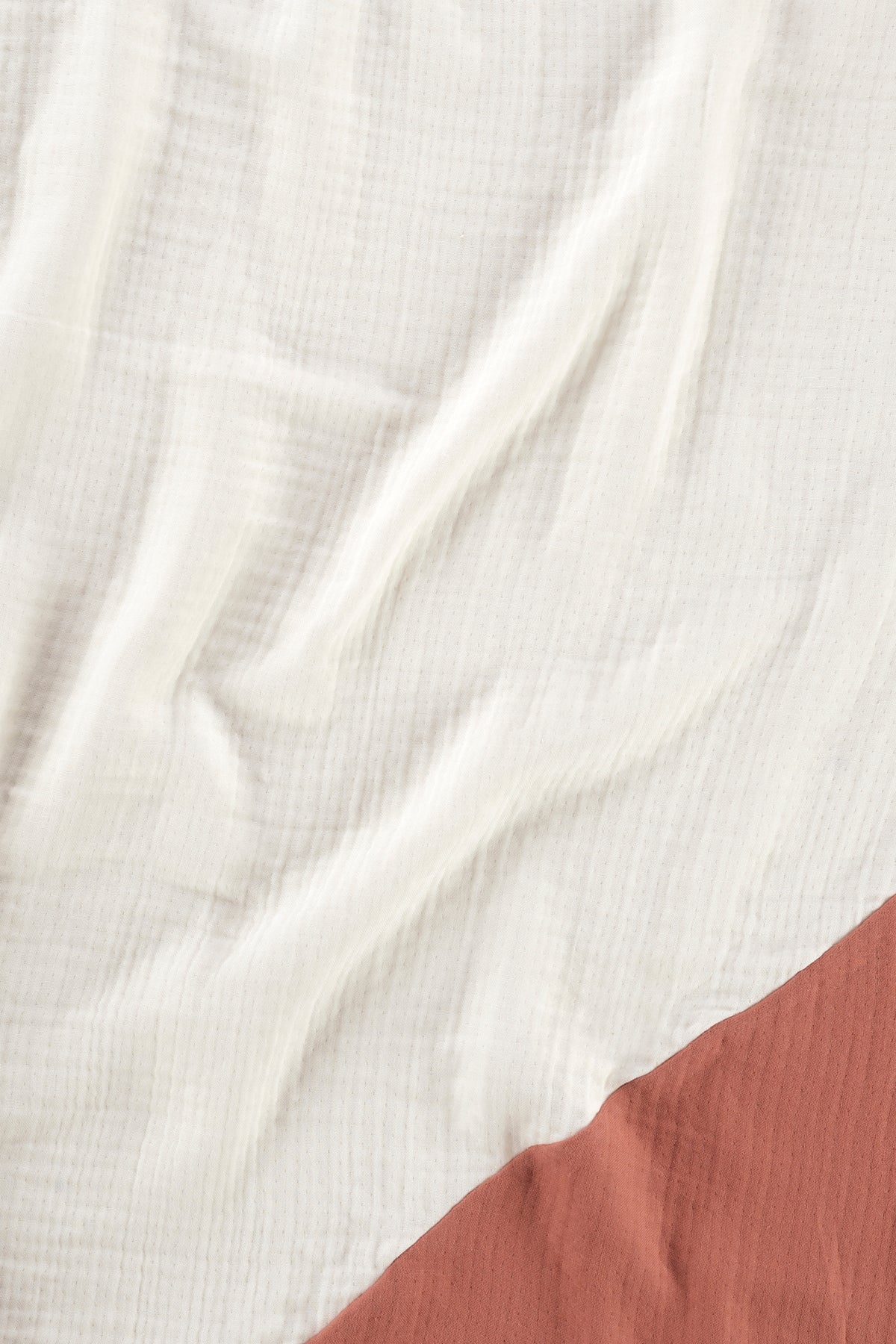 Irya-Joy Of Colors Organik Pamuk 4 Katlı Müslin örtü Kiremit 100x100-Bebek Battaniyesi-4-Milagron.com