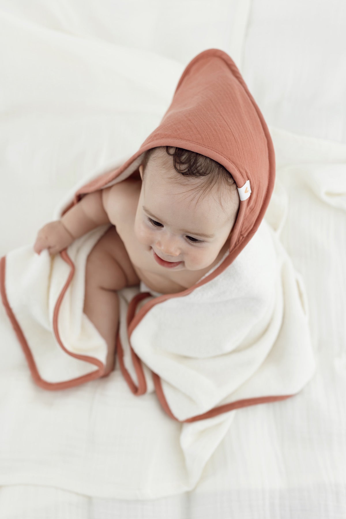 Irya-Joy Of Colors Organik Pamuk Müslin Bebek Kundak Kiremit 75x75-Kundak-1-Milagron.com