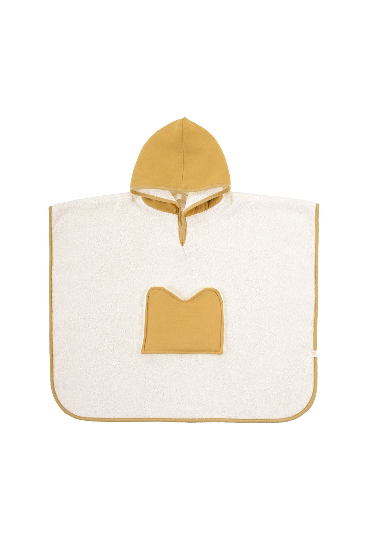 Irya-Joy Of Colors Organik Pamuk Müslin Detaylı çocuk Panço Hardal-Çocuk Pançosu-2-Milagron.com