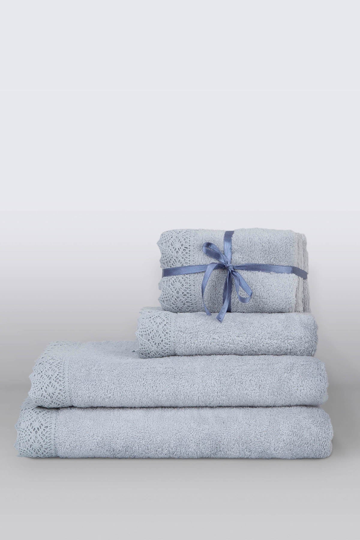 İRYA-Lacy Banyo Havlusu 90X150 Cm Gri-Havlu & Havlu Setleri-4-Milagron.com