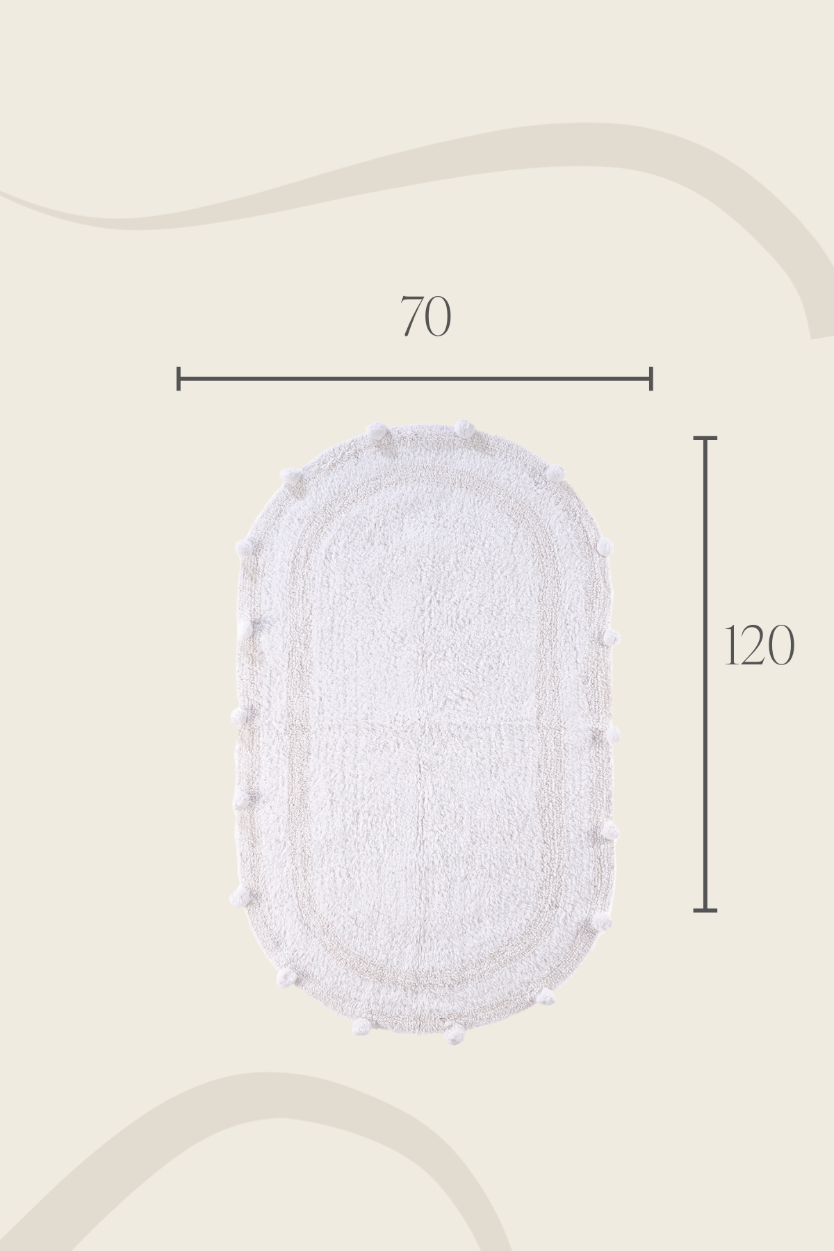 İRYA-Lampetie | Eris Tekli Banyo Paspası 70X120 Beyaz-Paspas-4-Milagron.com