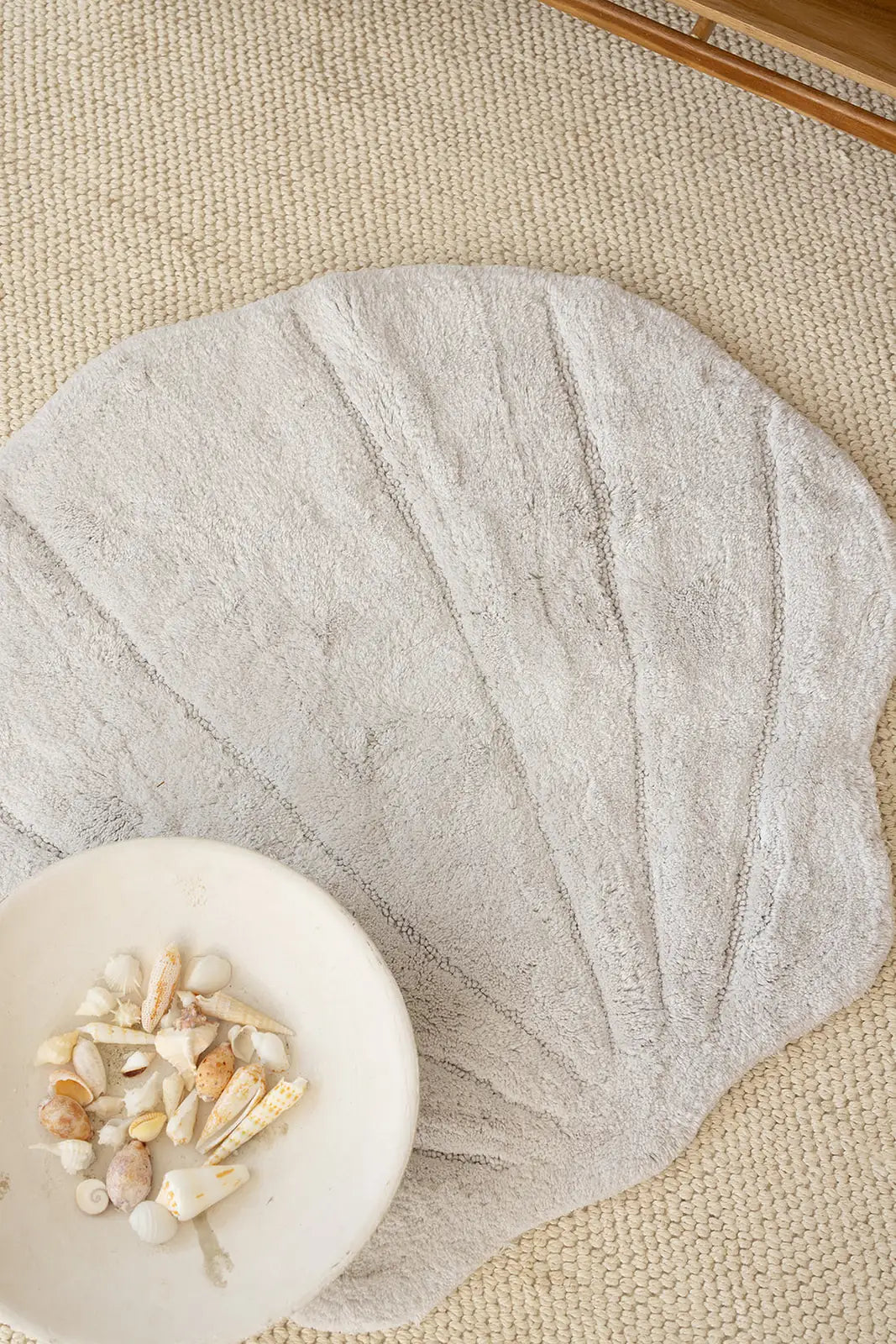 İRYA-Le Perla Bambu Tekli Banyo Paspası Bambu 80X90 Gri-Paspas-2-Milagron.com