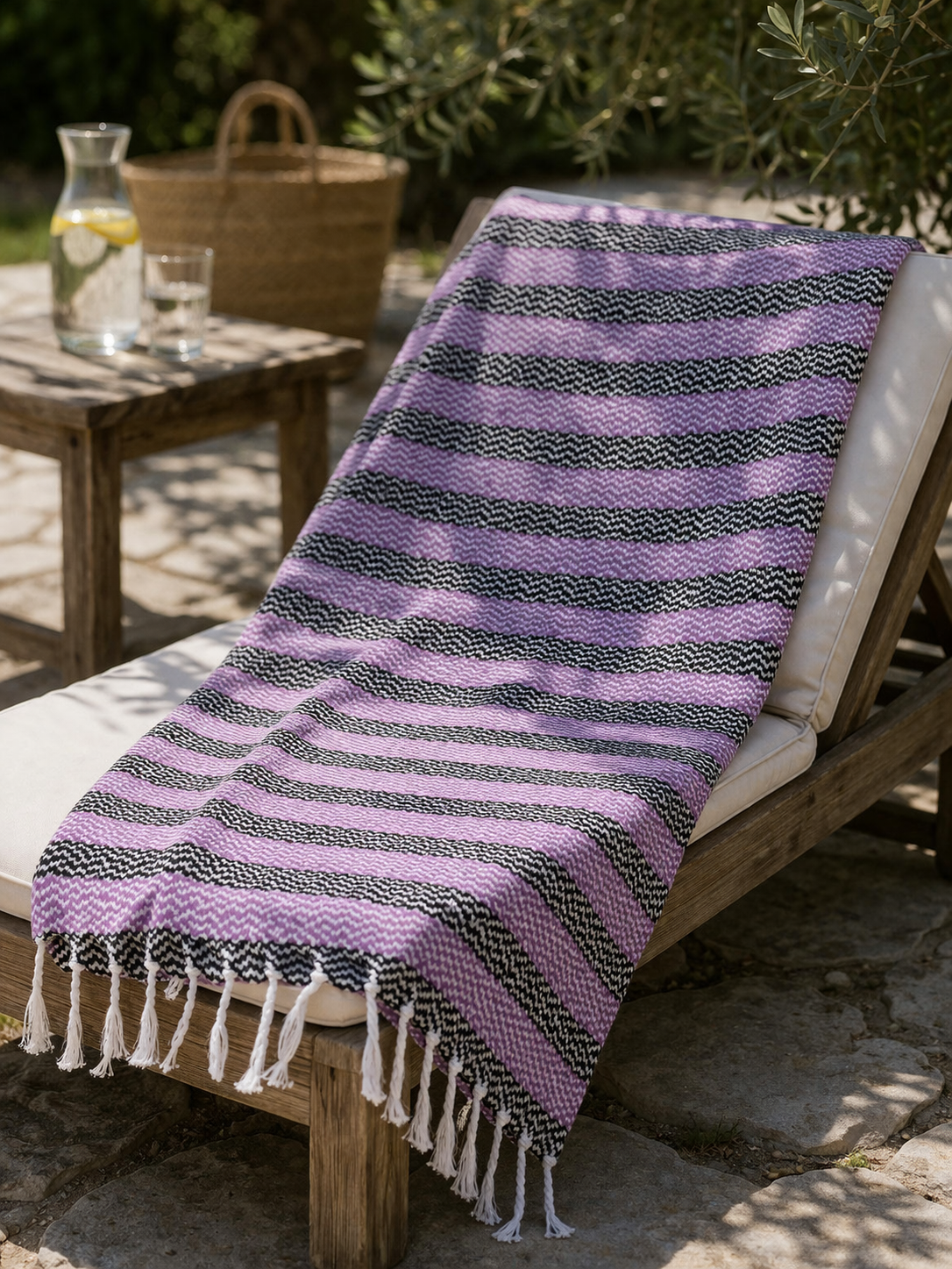 İRYA-Liny Peştamal 90X170 Lila-Havlu & Havlu Setleri-2-Milagron.com