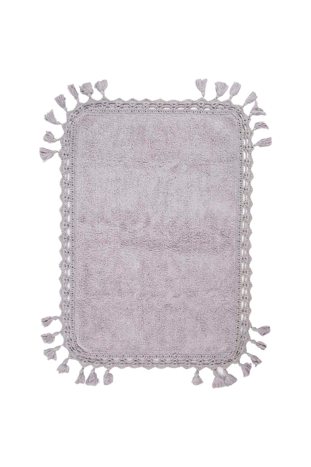 İRYA-Lorna Tekli Banyo Paspası %100 Pamuk 70X110 Lila-Paspas-2-Milagron.com