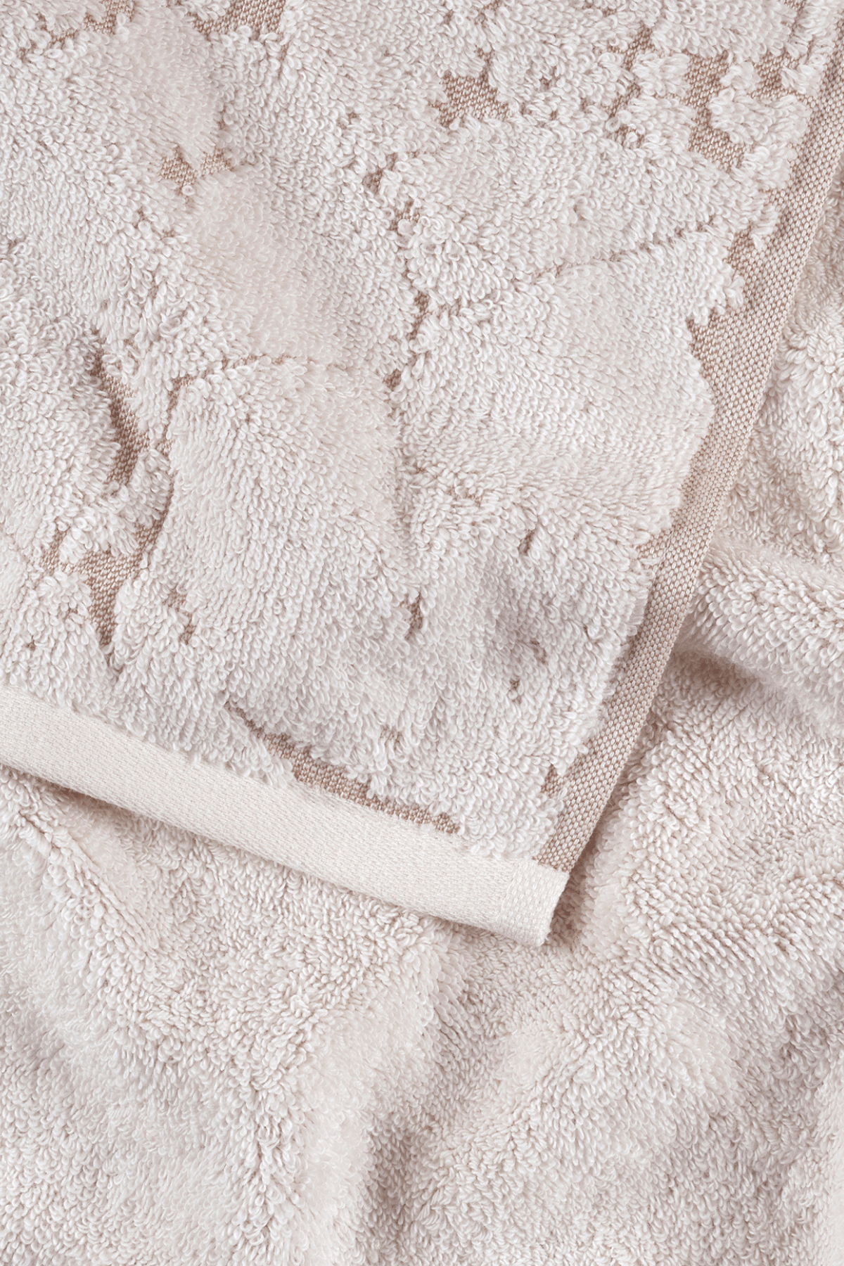 İRYA-Marble %100 Pamuk Jakarlı El Havlusu 50X90Cm Krem-Havlu & Havlu Setleri-7-Milagron.com