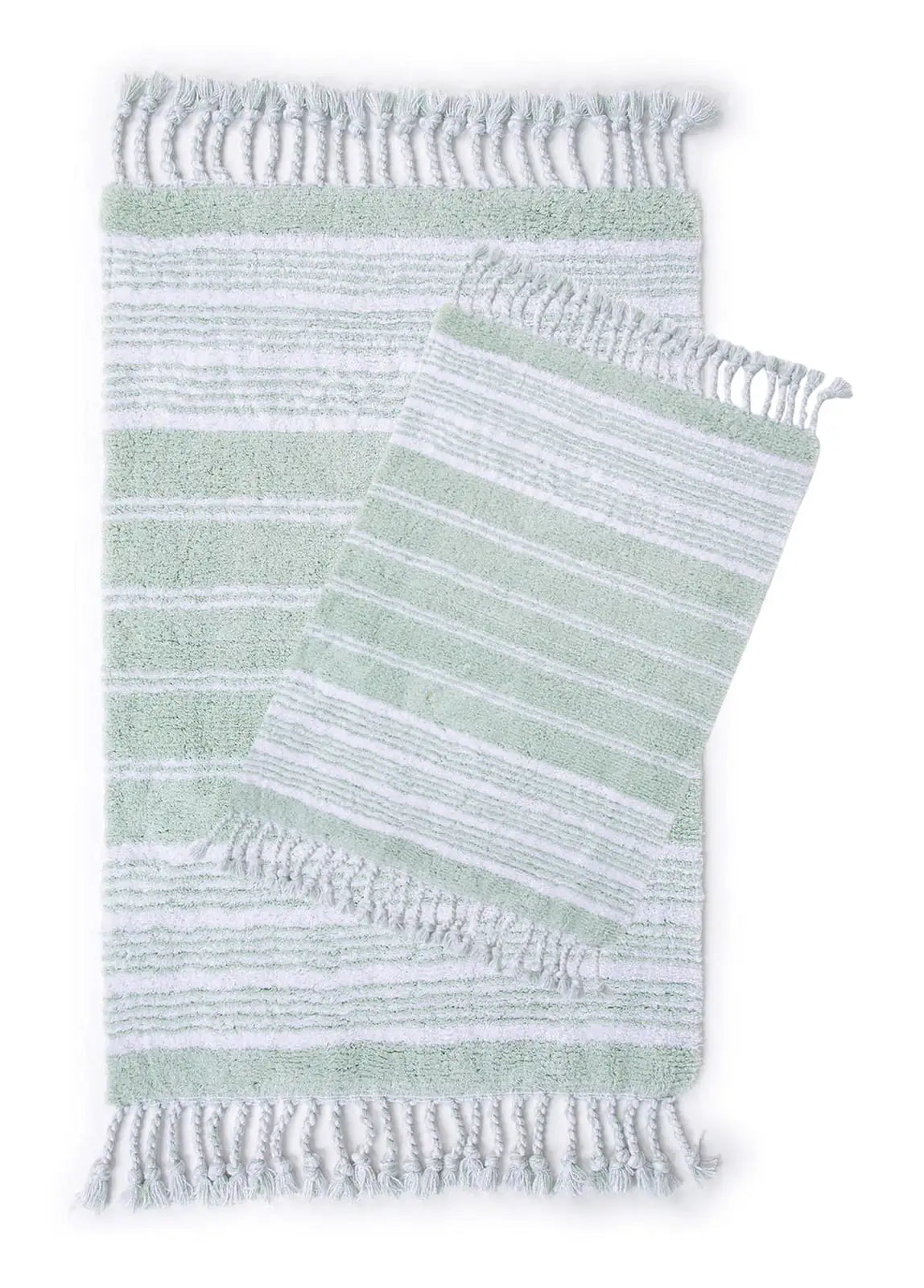 İRYA-Martil 2’Li Takım Banyo Paspası %100 Pamuk 40X60 + 60X90 Yeşil-Paspas-2-Milagron.com