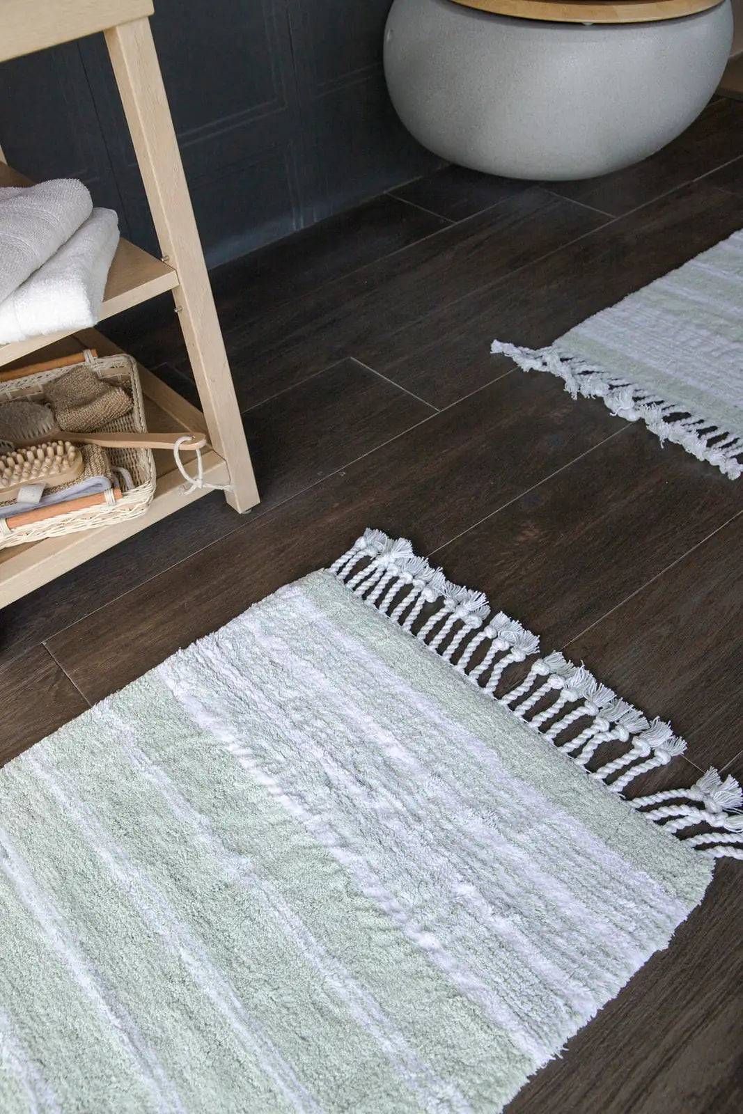 İRYA-Martil 2’Li Takım Banyo Paspası %100 Pamuk 40X60 + 60X90 Yeşil-Paspas-6-Milagron.com