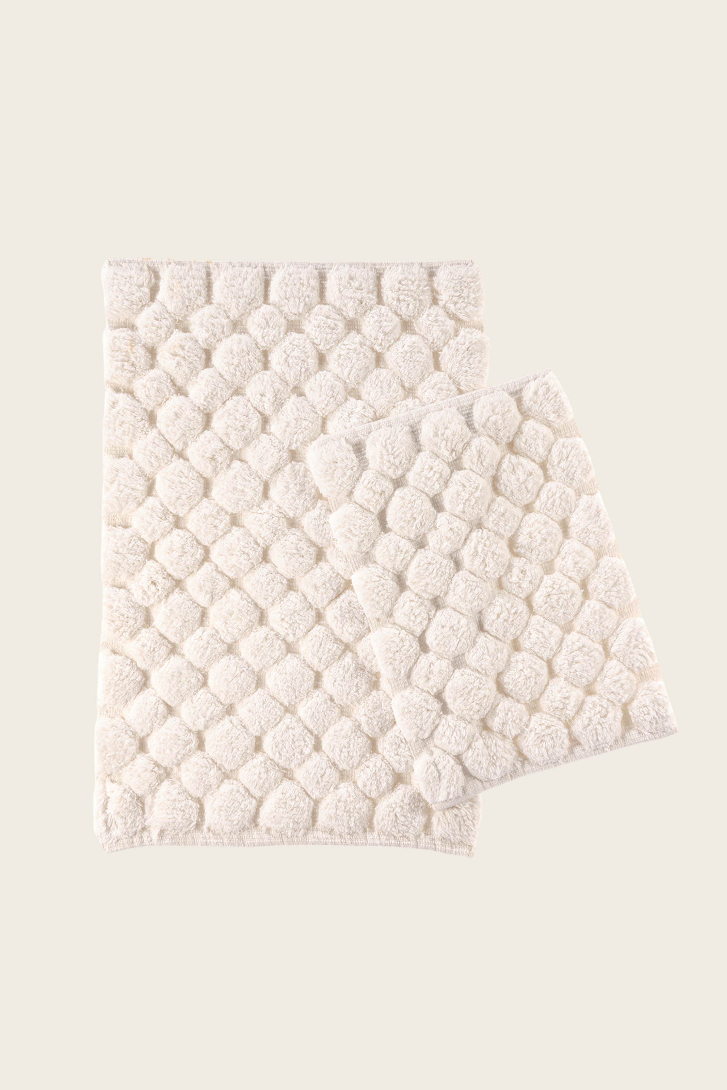 İRYA-Mellow 2’Li Takım Banyo Paspası %100 Pamuk 40X60 + 60X90 Ekru-Paspas-4-Milagron.com