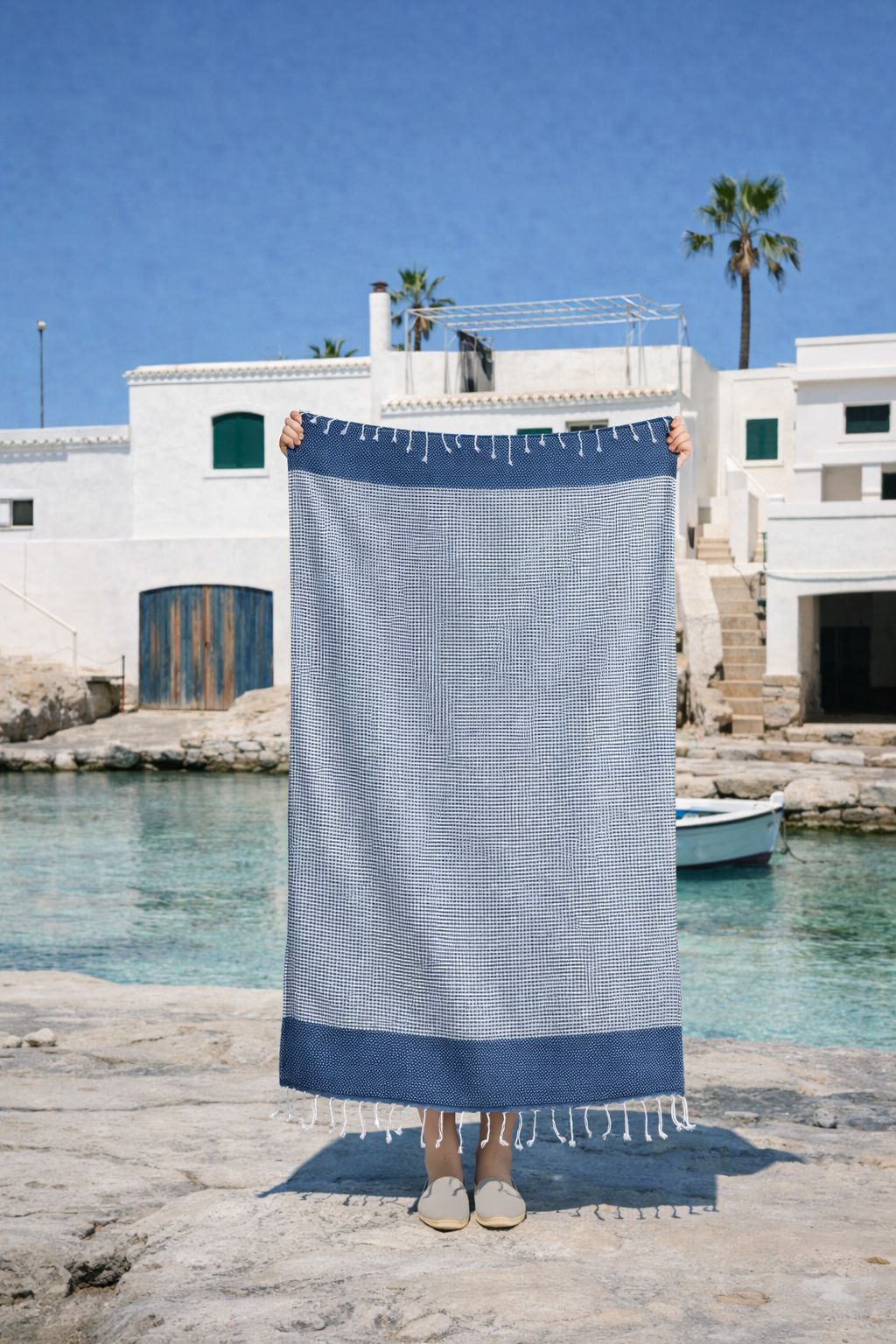 İRYA-Mia Peştamal 90X170 Mavi-Havlu & Havlu Setleri-1-Milagron.com