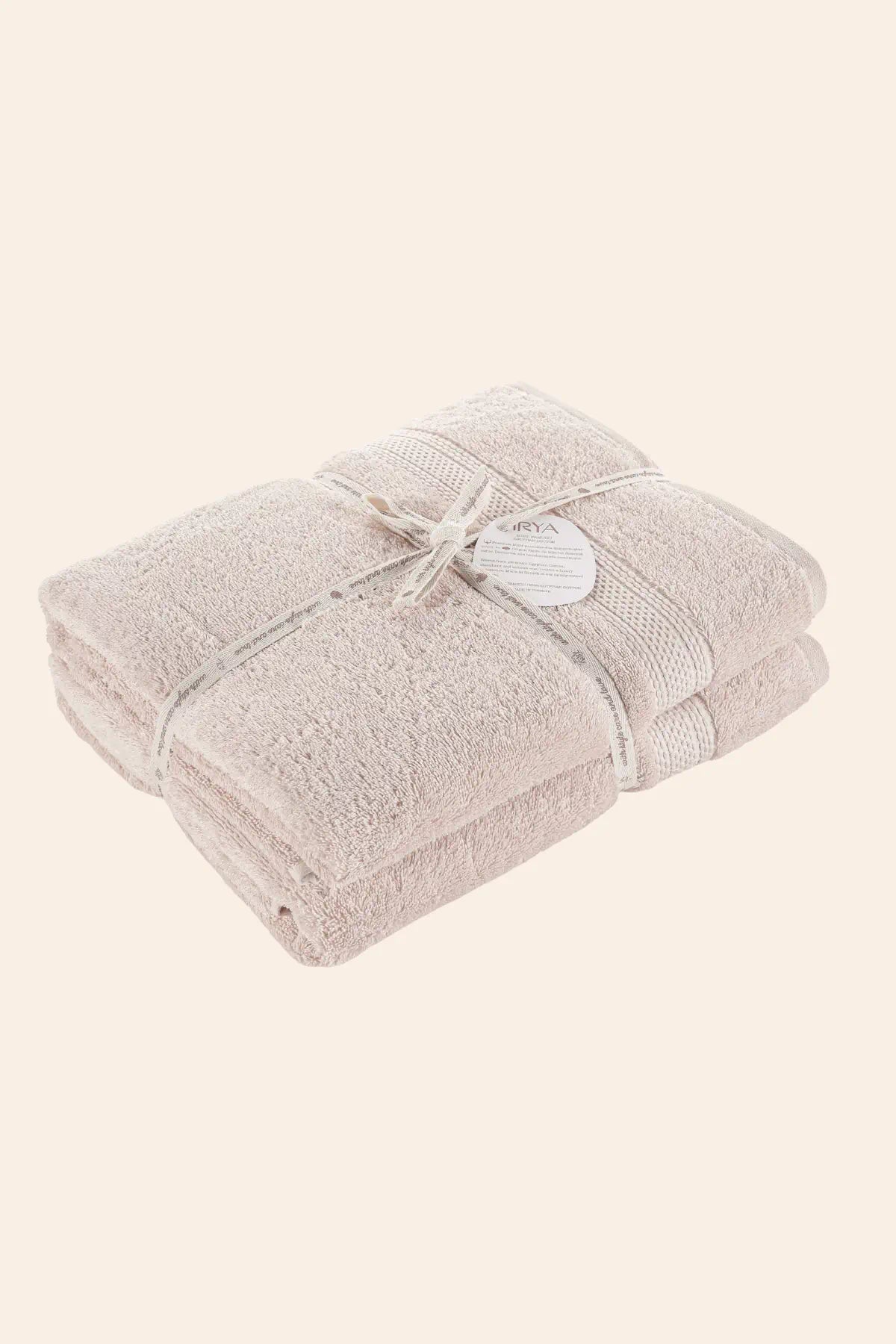 Mısır %100 Mısır Pamuğu Havlu Seti Oyster Beige