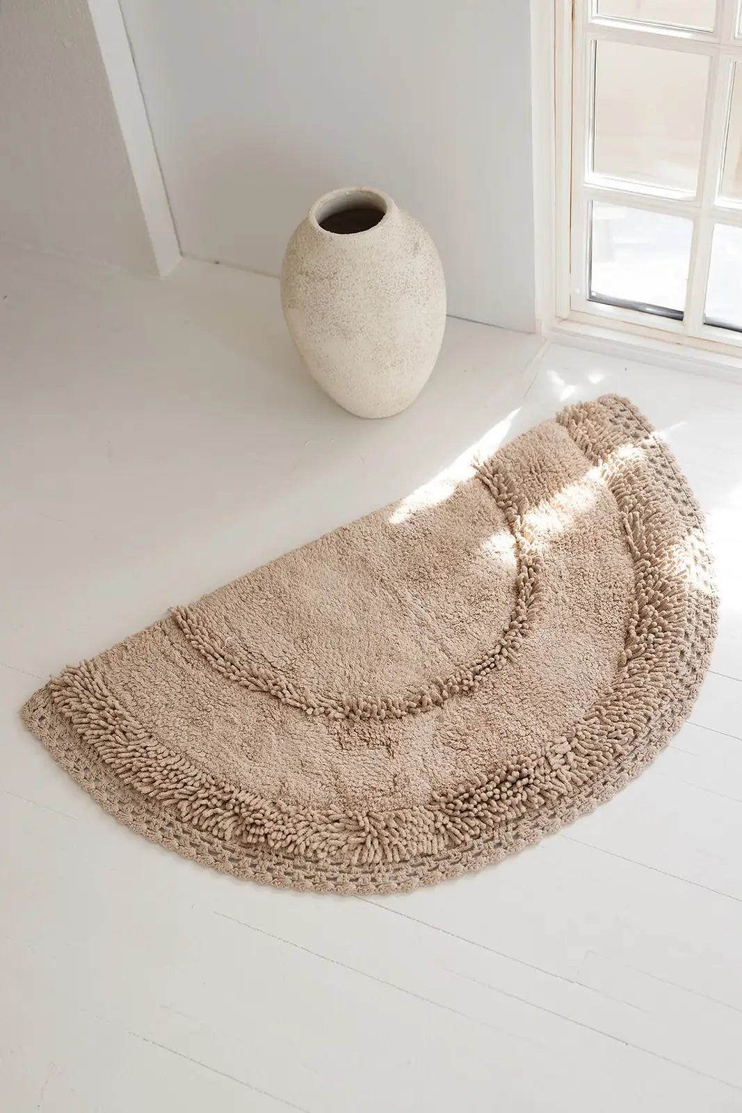 İRYA-Moon Tekli Banyo Paspası %100 Pamuk 50X80 Mocha-Paspas-1-Milagron.com
