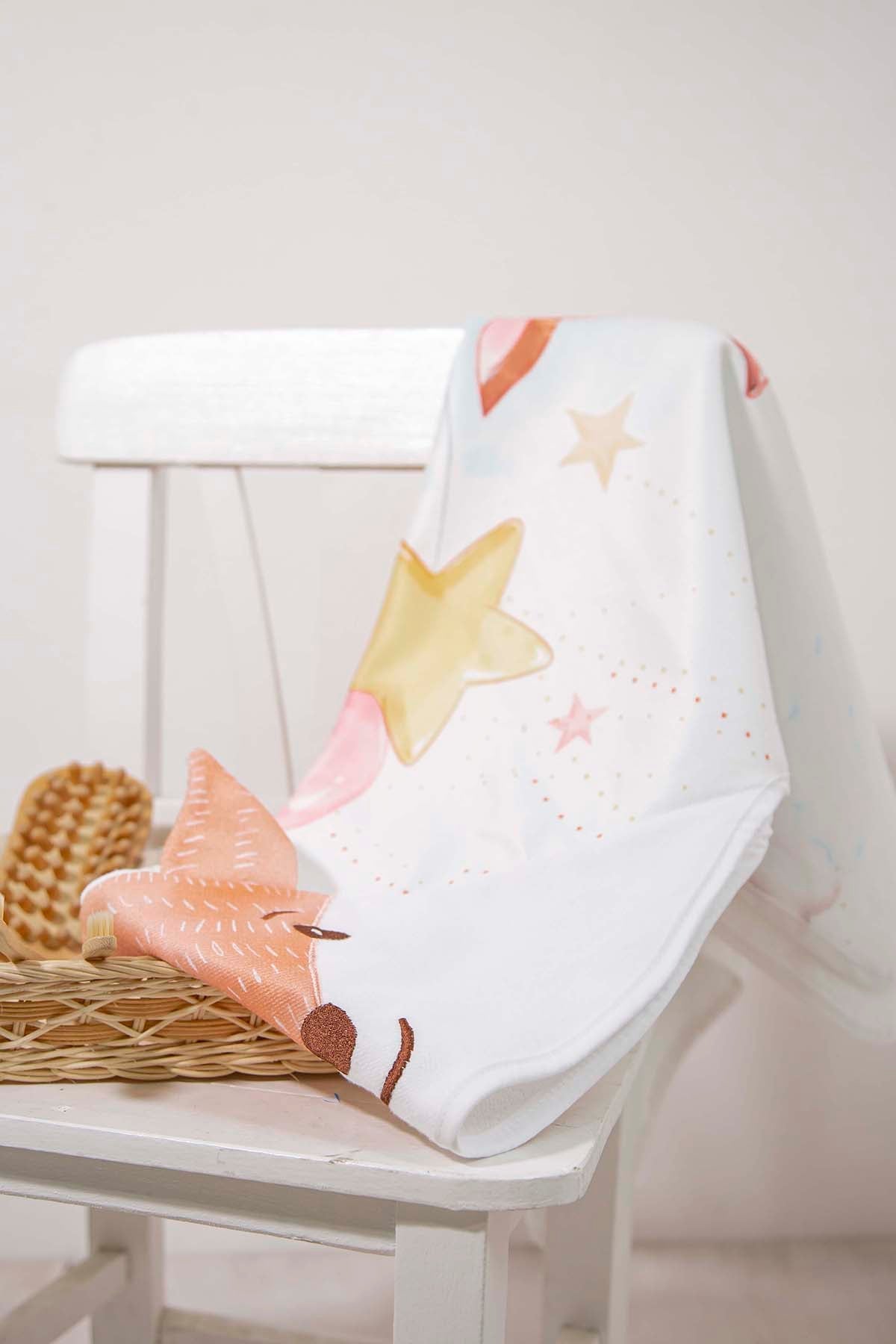 İRYA-Mutlu Tilki Kundak Havlu 75X75-Kundak-1-Milagron.com