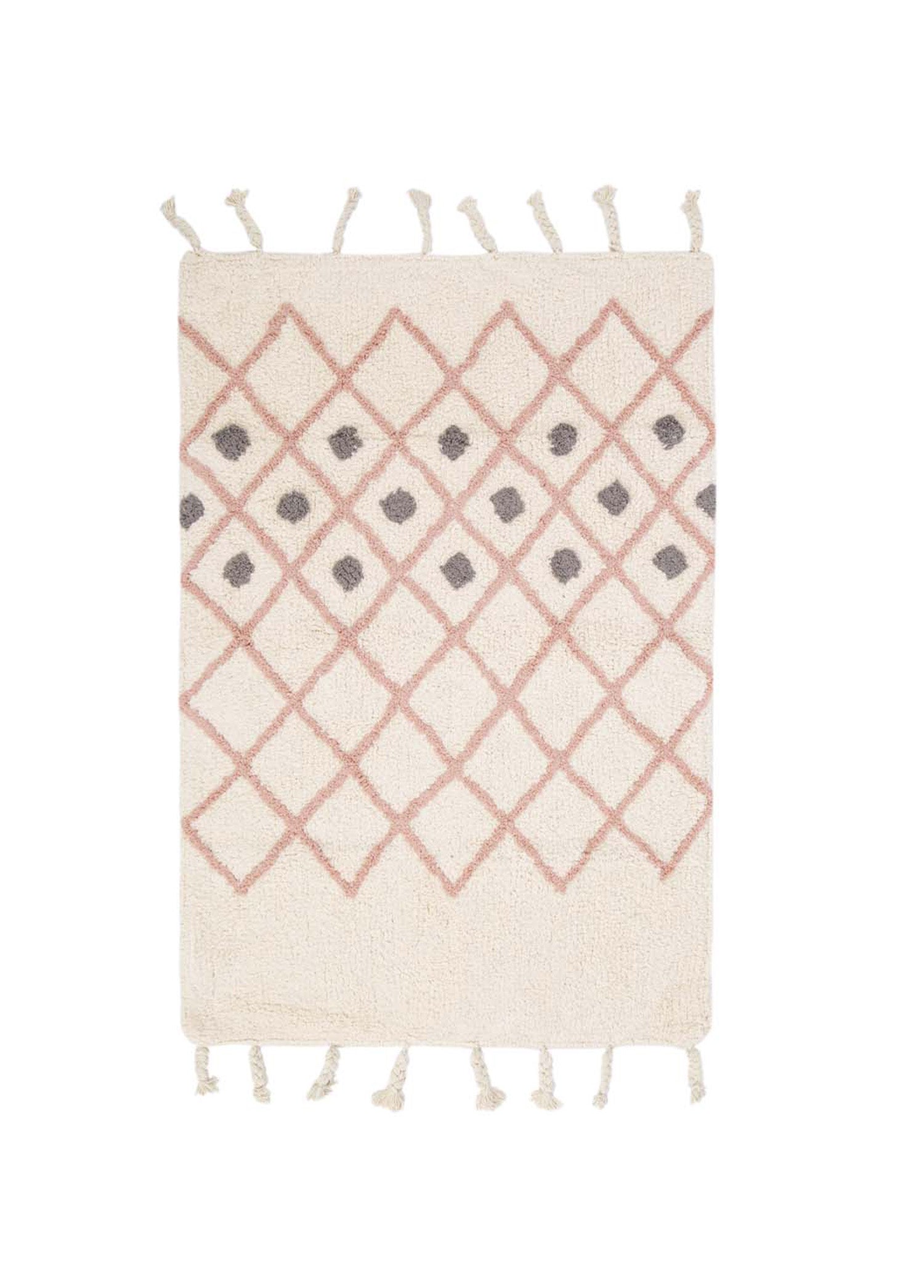 İRYA-Neveda Tekli Banyo Paspası %100 Pamuk 60X90 Pembe-Paspas-2-Milagron.com