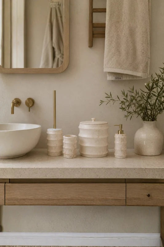 Nova 4 Parça Banyo Akseusar Seti Ekru