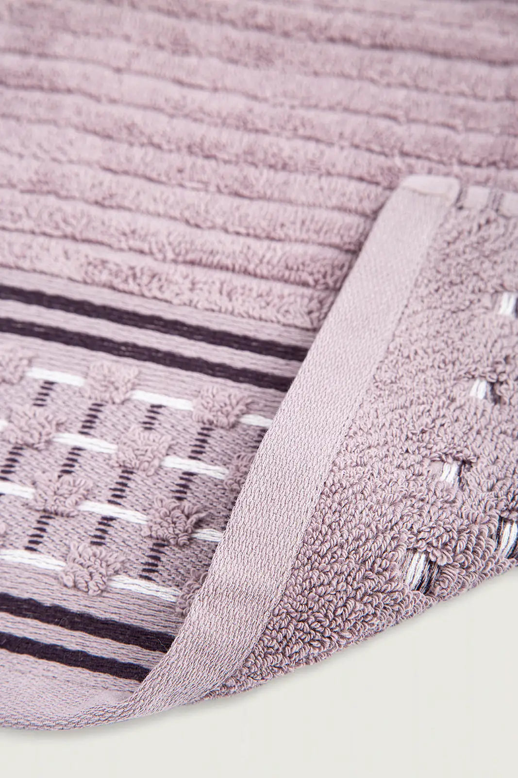 İRYA-Olwen Banyo Havlusu 70X140 Cm Lila-Havlu & Havlu Setleri-4-Milagron.com