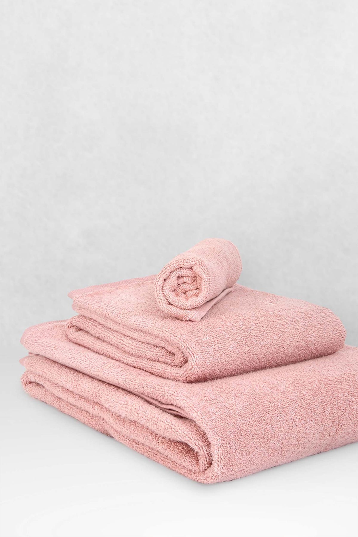İRYA-Owen 3'Lü Banyo Havlu Seti Pembe-Havlu & Havlu Setleri-2-Milagron.com