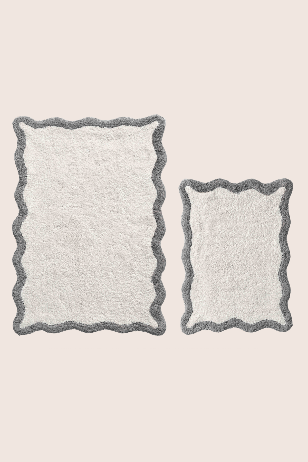 Scallop 2'Li Takım Bambu Banyo Paspası 40X60+60X90 Cm Gri