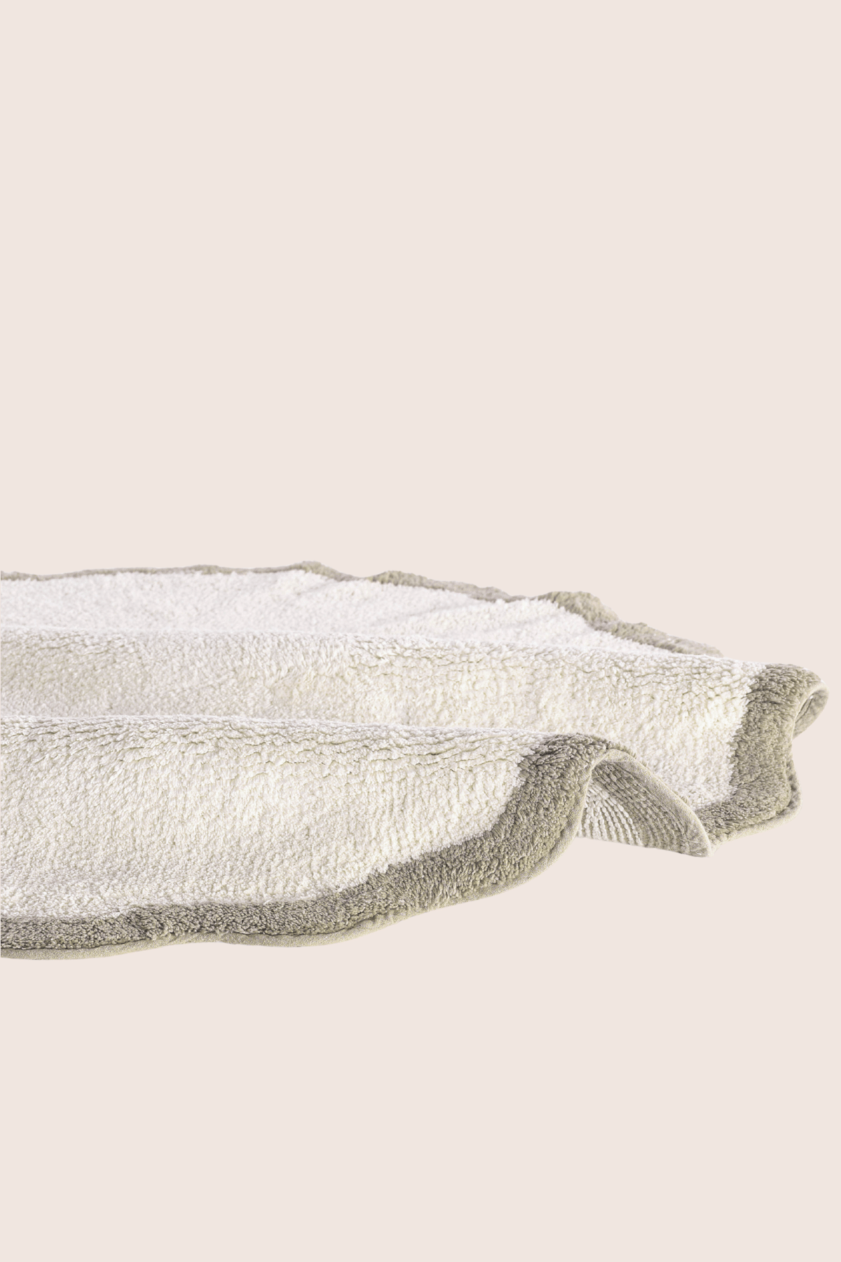 İRYA-Scallop Yuvarlak Banyo Paspası Bambu 90X90 Yeşil-Paspas-4-Milagron.com