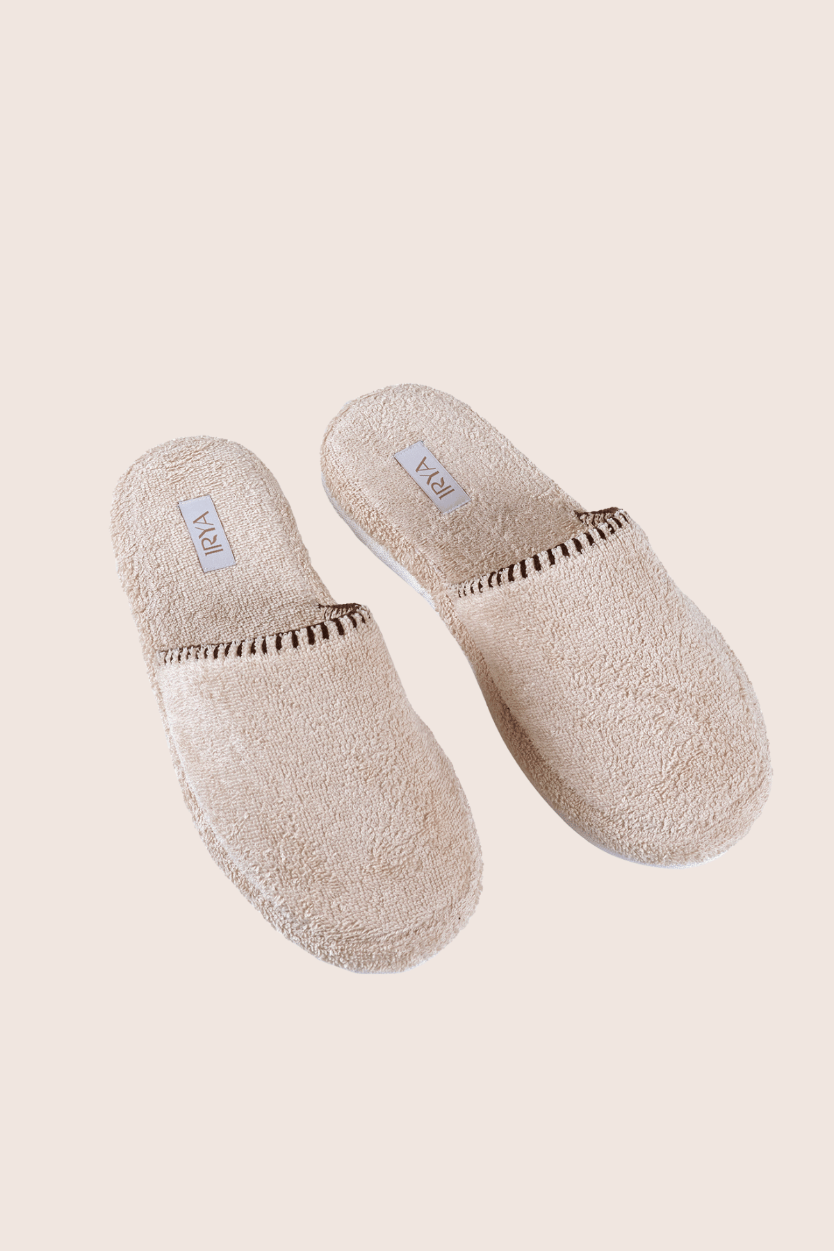 İRYA-Shadow Unisex Kalın Tabanlı Havlu Terlik Bej-Sandalet & Terlik-2-Milagron.com