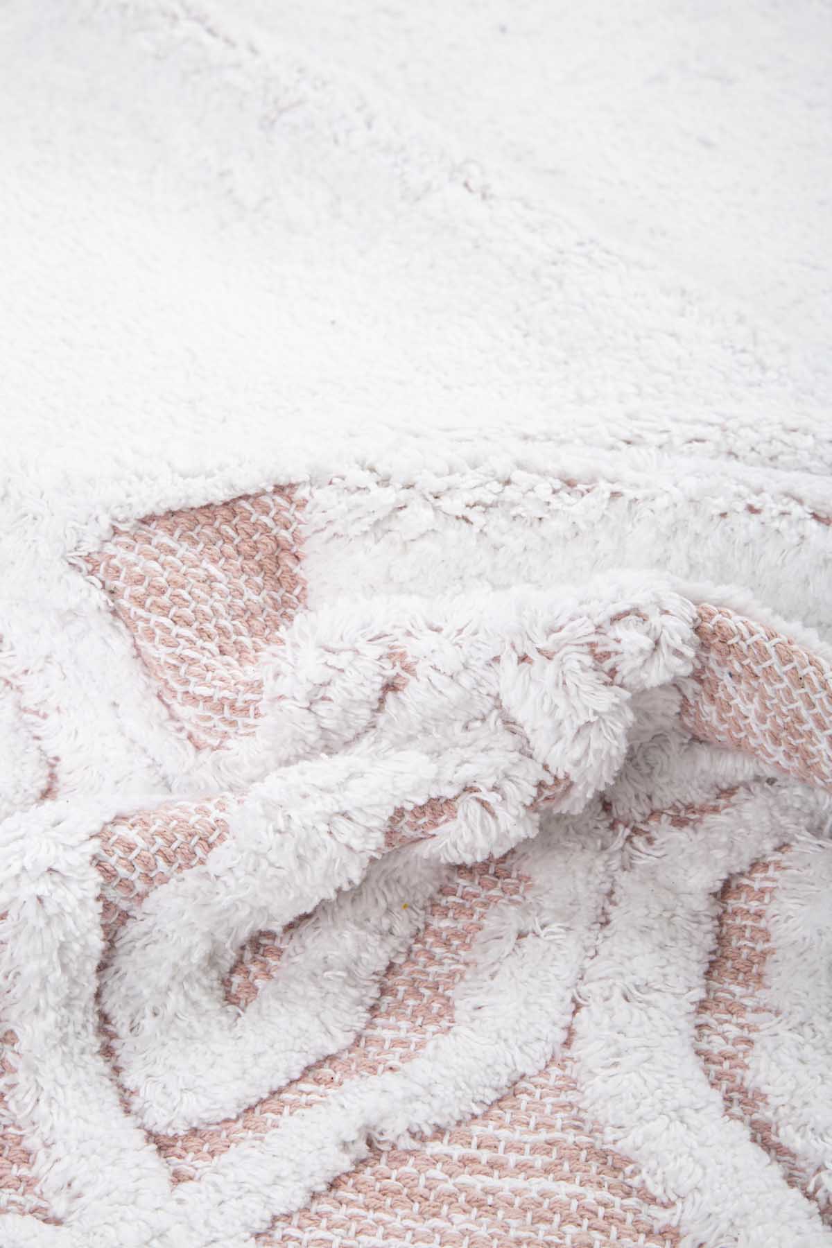 İRYA-Sherry 2’Li Takım Banyo Paspası %100 Pamuk 40X60 + 60X90 Pembe-Paspas-3-Milagron.com