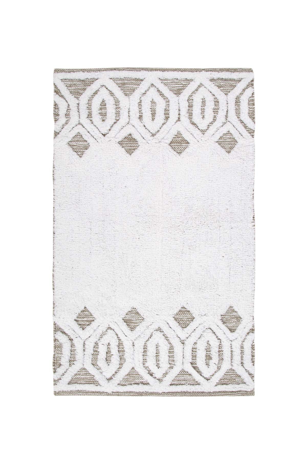 İRYA-Sherry Tekli Banyo Paspası %100 Pamuk 70X110 Bej-Paspas-2-Milagron.com