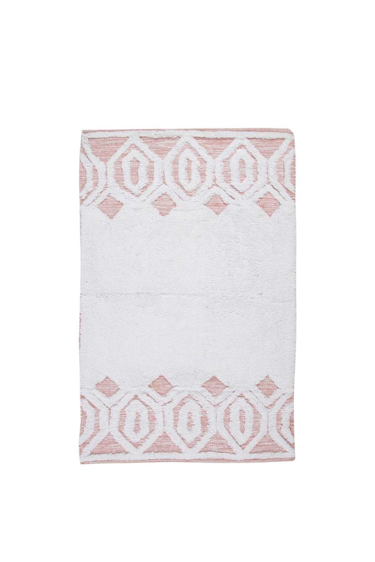 İRYA-Sherry Tekli Banyo Paspası %100 Pamuk 70X110 Pembe-Paspas-2-Milagron.com