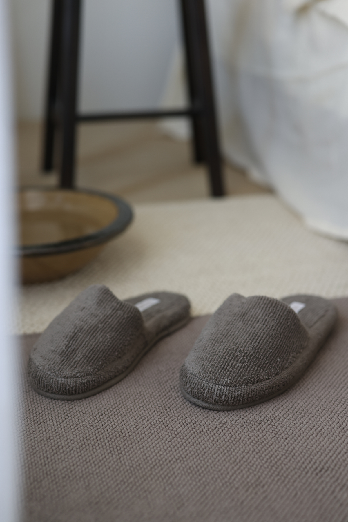 İRYA-Solena Unisex Kalın Tabanlı Havlu Terlik Gri-Sandalet & Terlik-2-Milagron.com