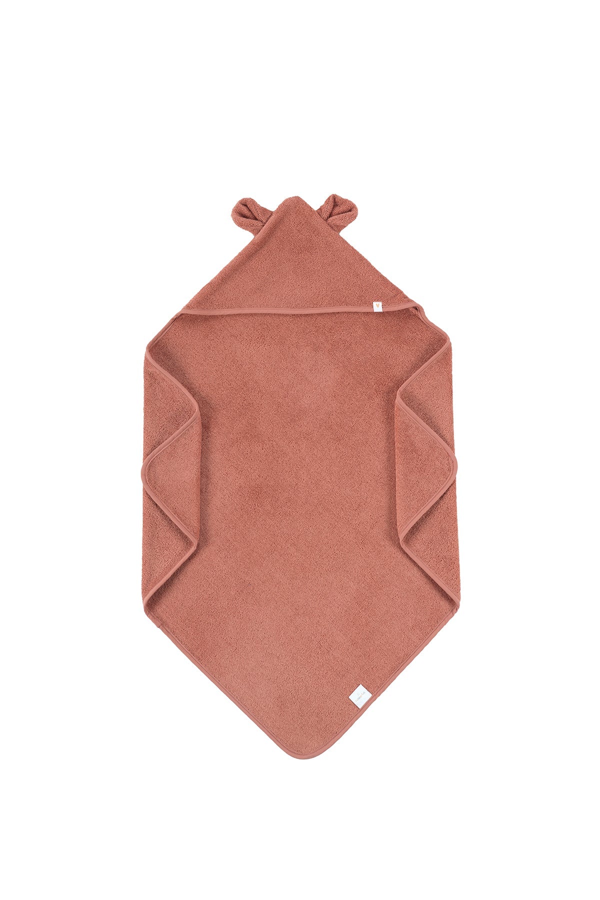 İRYA-Tiny Bear Organik Pamuk Bebek Kundak Kiremit 75X75-Kundak-3-Milagron.com