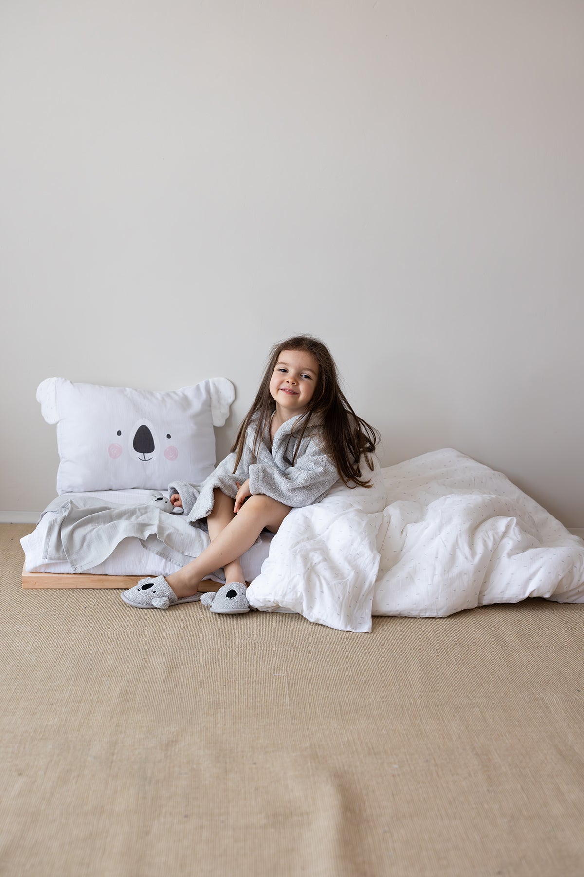 İRYA-Tiny Koala Organik Pamuk Müslin Çocuk Nevresim Takımı-Nevresim Takımı-4-Milagron.com