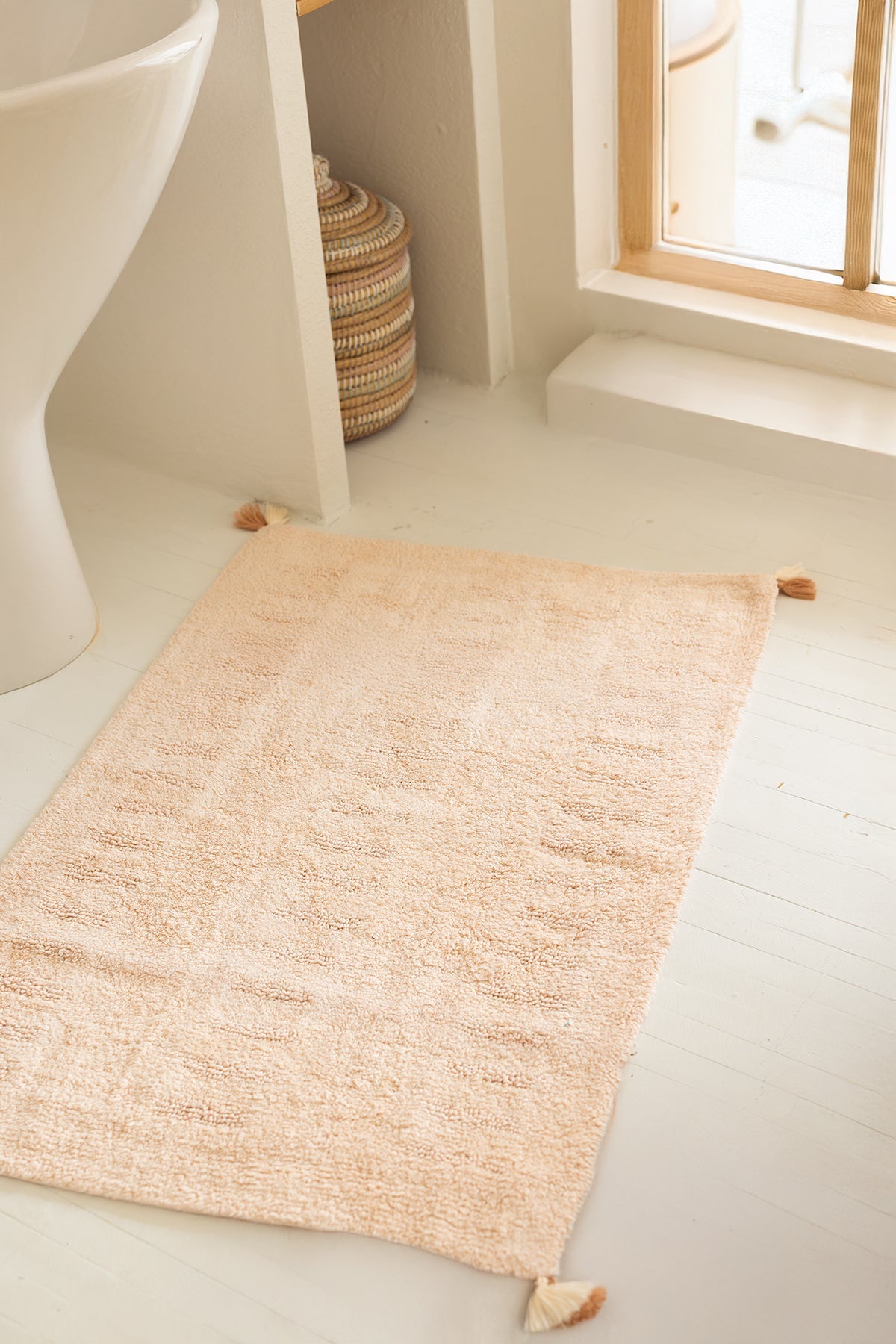 İRYA-Togo Tekli Banyo Paspası %100 Pamuk 70X110 Somon-Banyo Paspası-1-Milagron.com