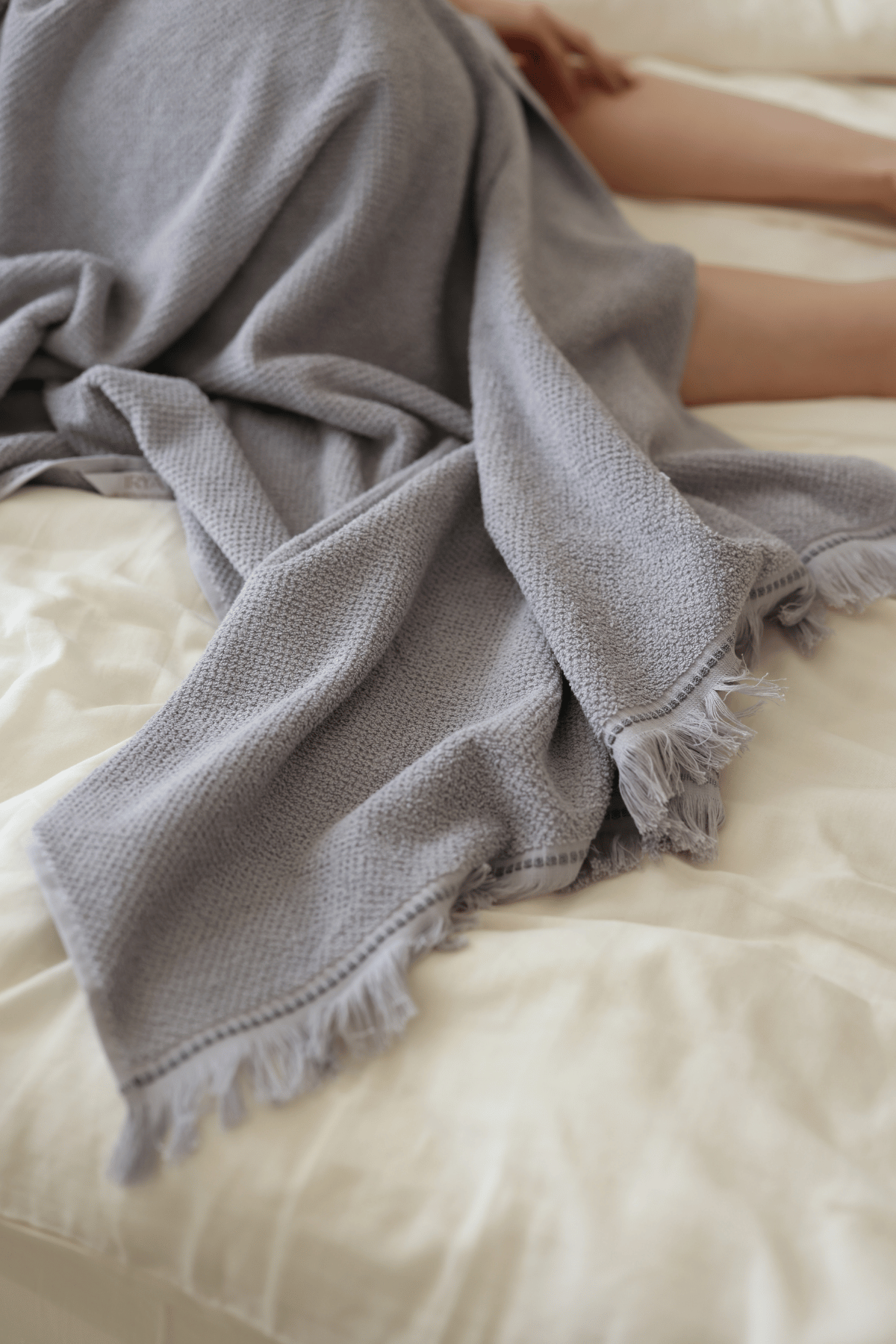 Irya-Travertine %100 Pamuk Banyo Havlusu 90x150 Gri-Havlu-6-Milagron.com