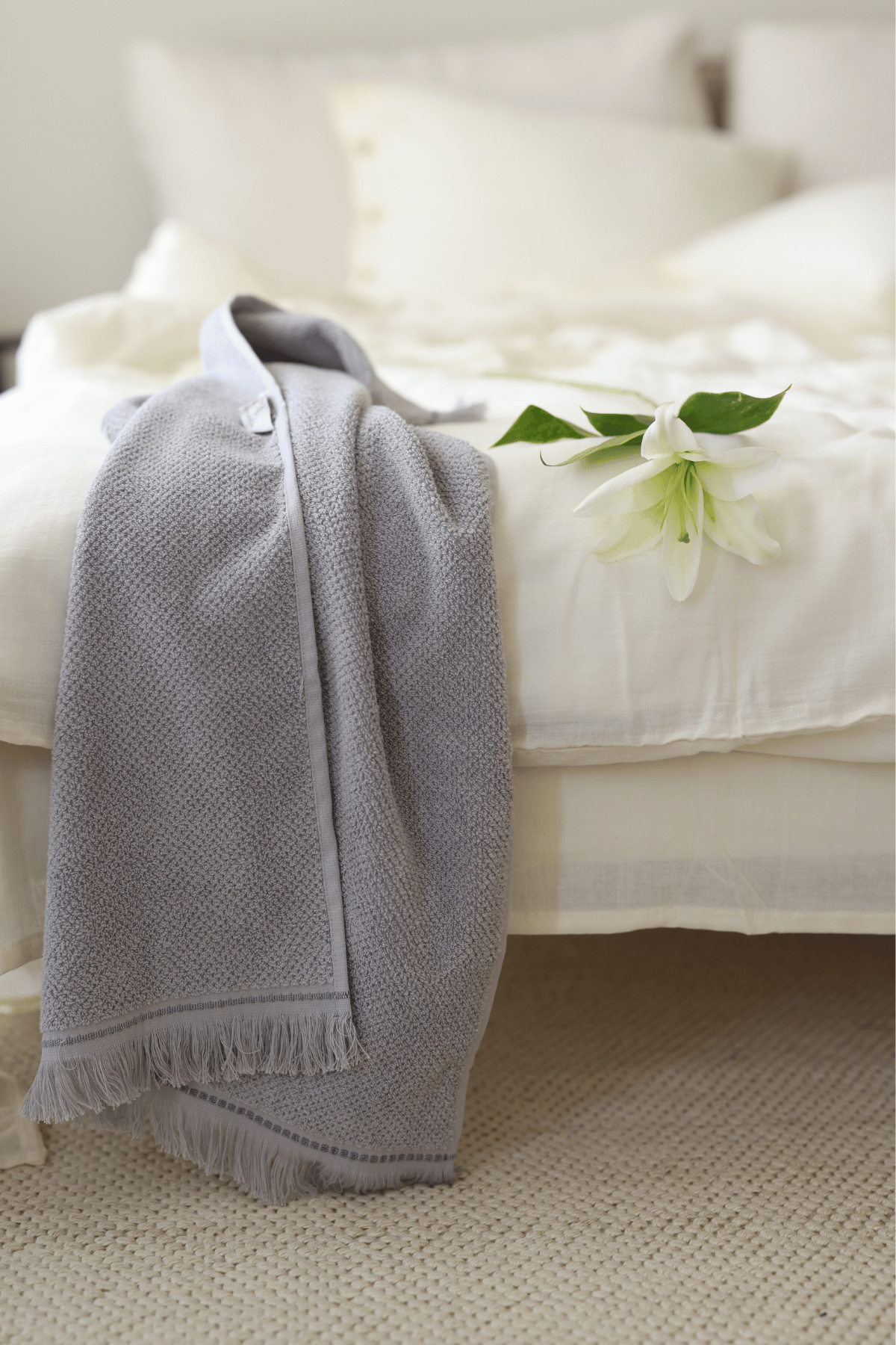 Irya-Travertine%100 Pamuk Banyo Havlusu 70x140 Gri-Havlu-1-Milagron.com