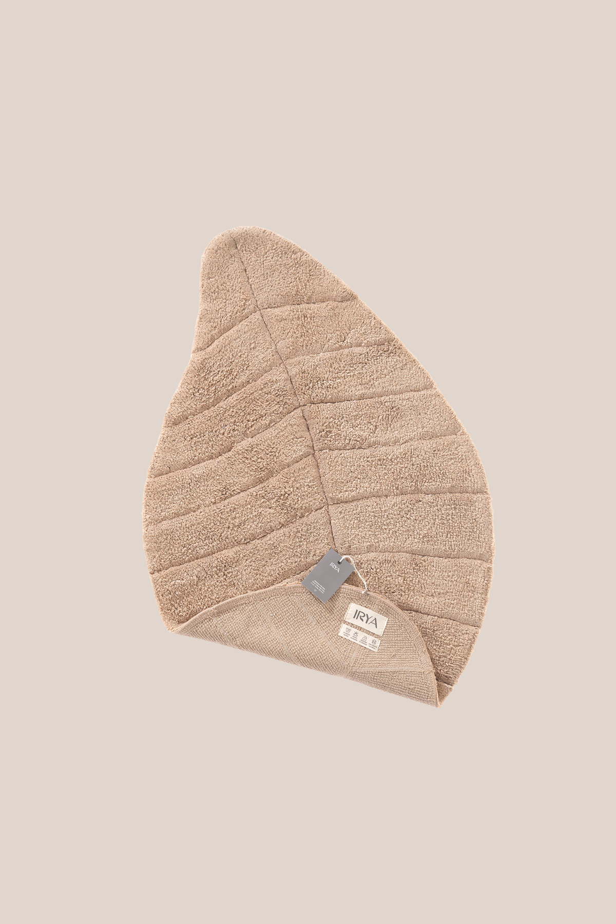 İRYA-Tropic Tekli Banyo Paspası %100 Pamuk 70X110 Bej-Paspas-3-Milagron.com