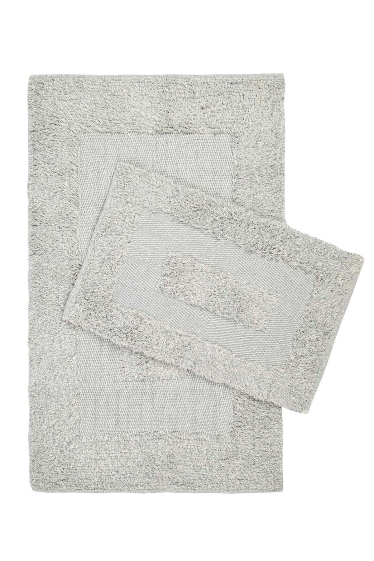 Irya-Vivian 2’li Takım Banyo Paspası %100 Pamuk 40x60 + 60x90 Mavi-Banyo Paspası-2-Milagron.com