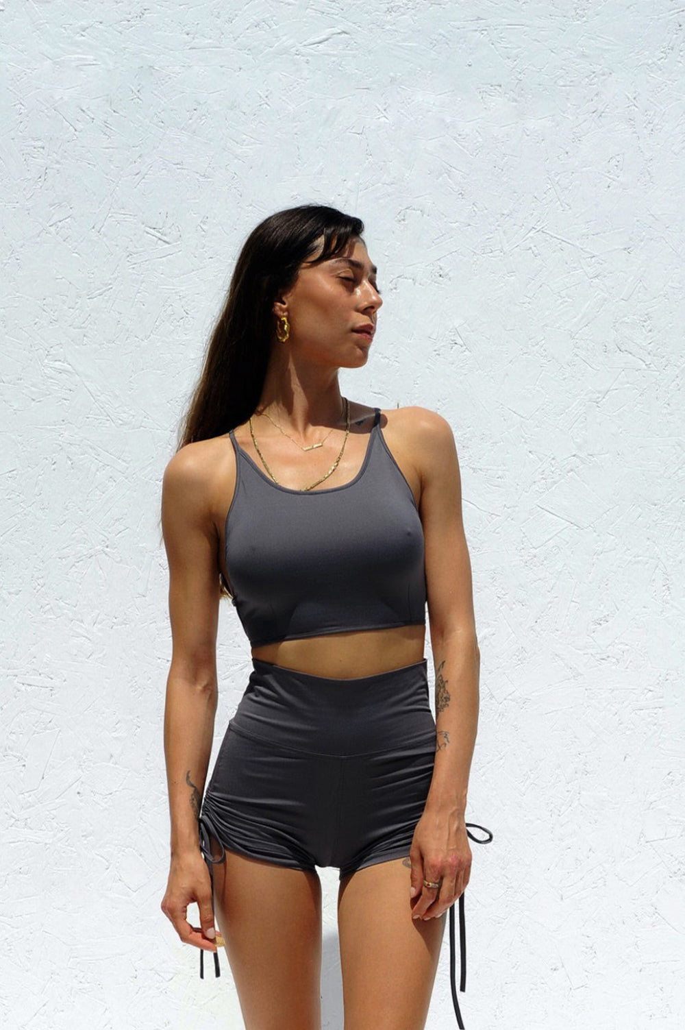 Iamlovein-Eclipse' Shirring Shorts-Şort-1-Milagron.com