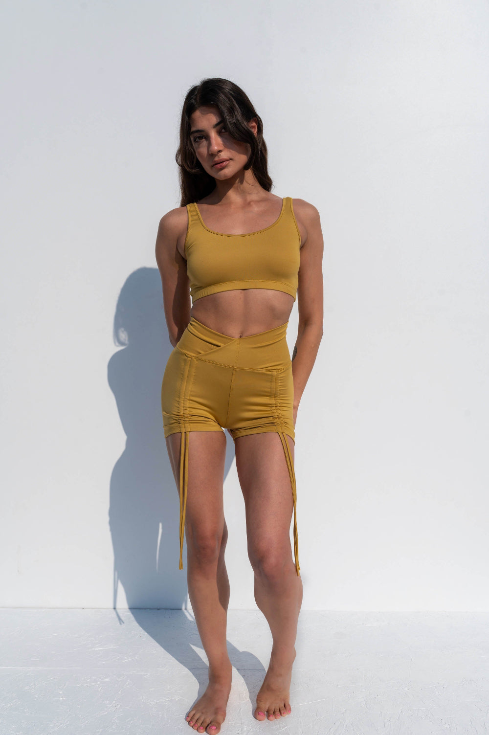 Iamlovein-Turmeric' Dune Shorts-Şort-1-Milagron.com