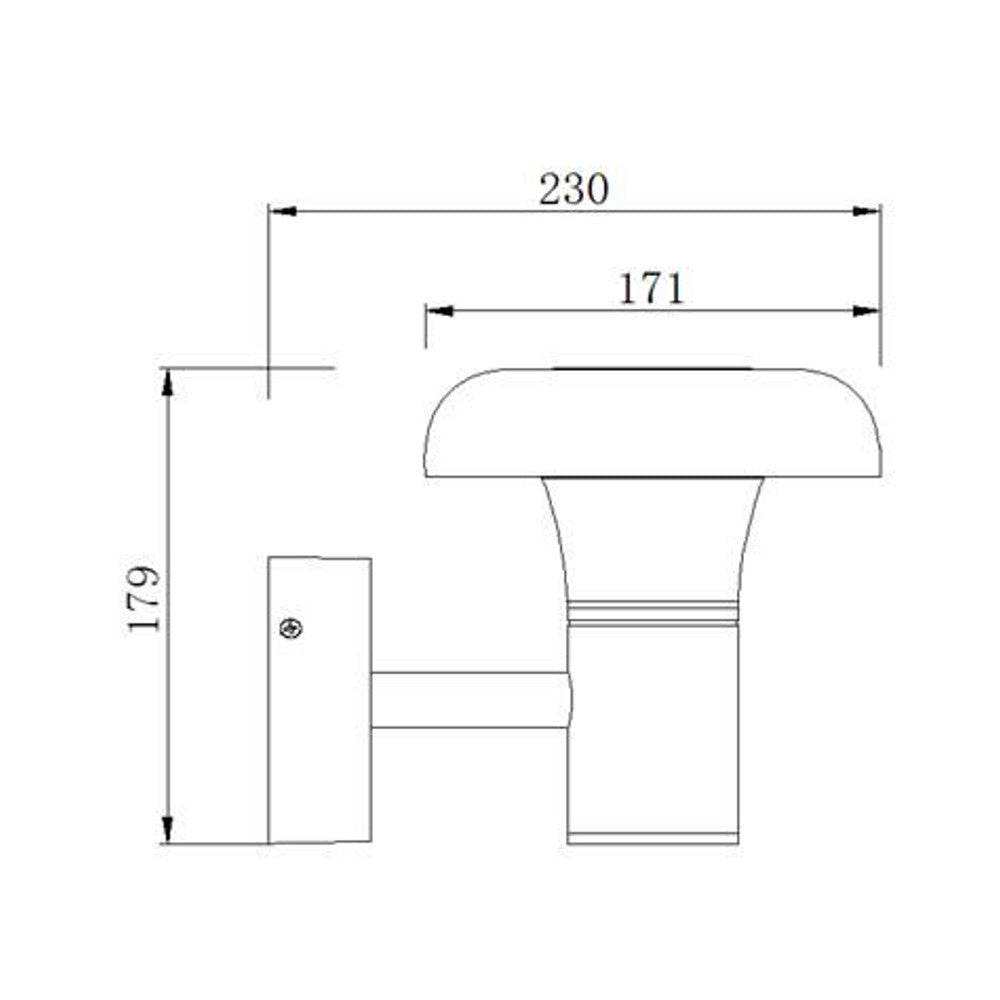 Arena Apli̇k Antrasi̇t Gri̇ Ø17,1X23Xh17,9 Cm Led 12W 3000K 90°
