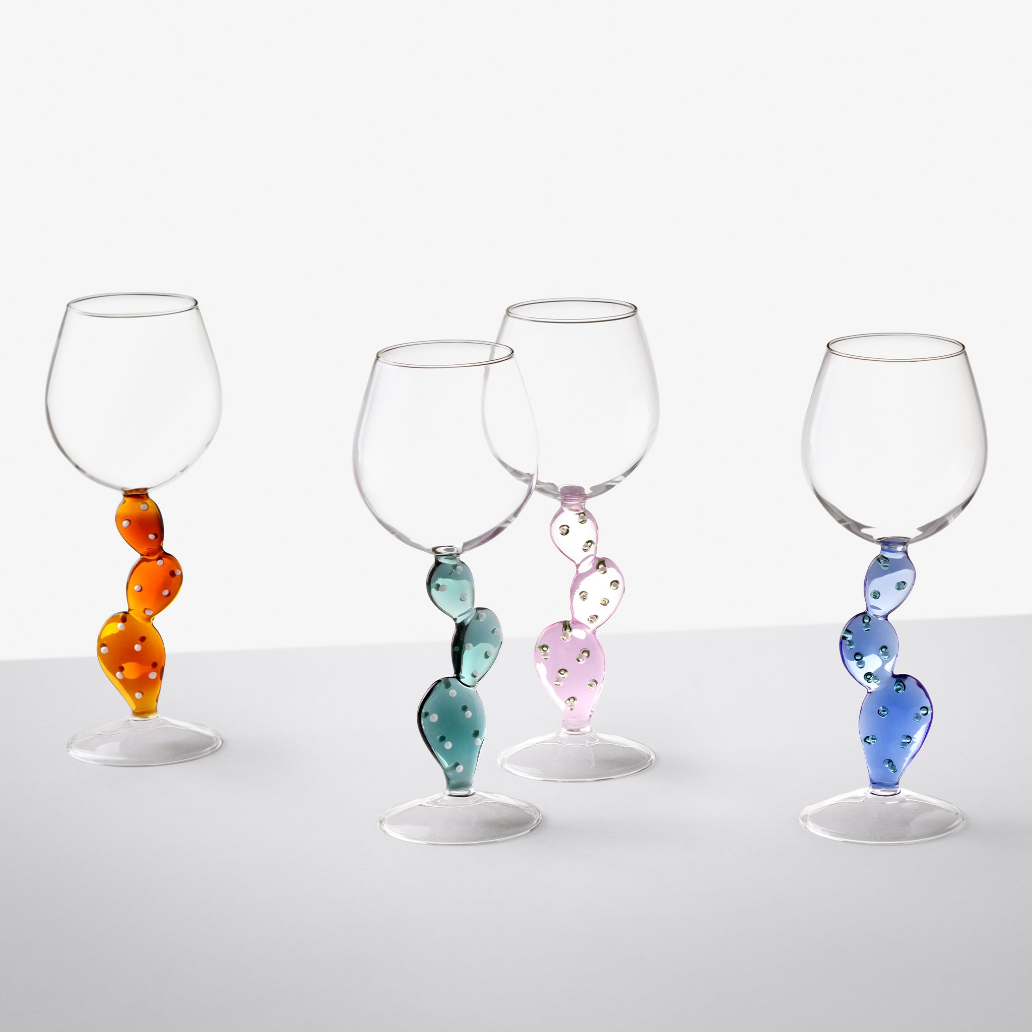 Ichendorf Milano-Amber Kaktüs Gövdeli Cam Bardak-Bardak-2-Milagron.com