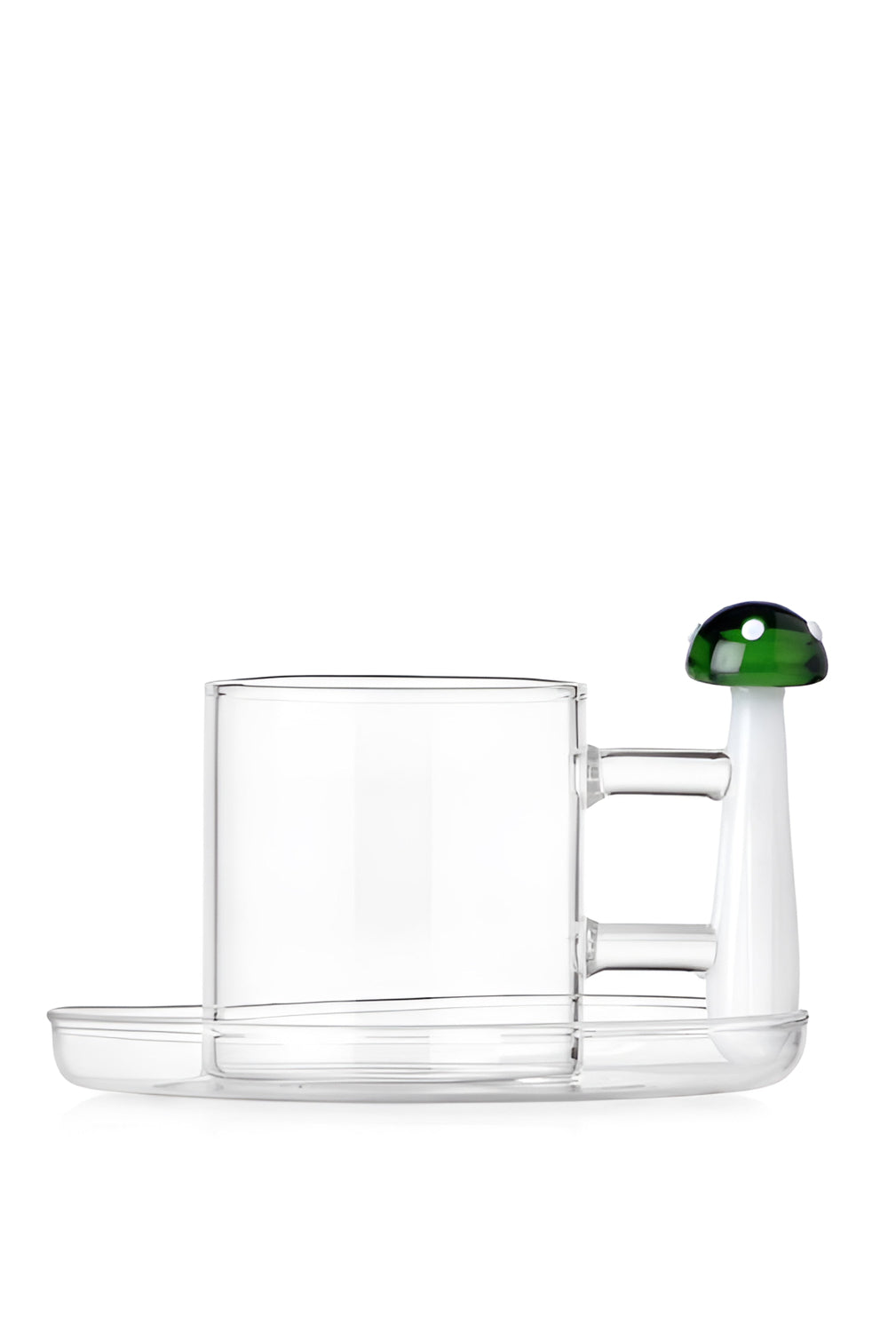 Ichendorf Milano-Beyaz Noktalı Mantar Figürlü Cam Kahve Fincanı-Kahve Fincanı-1-Milagron.com